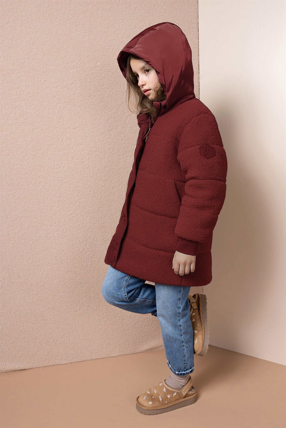 Betty Halflange Reversible Winterjas Bordeaux