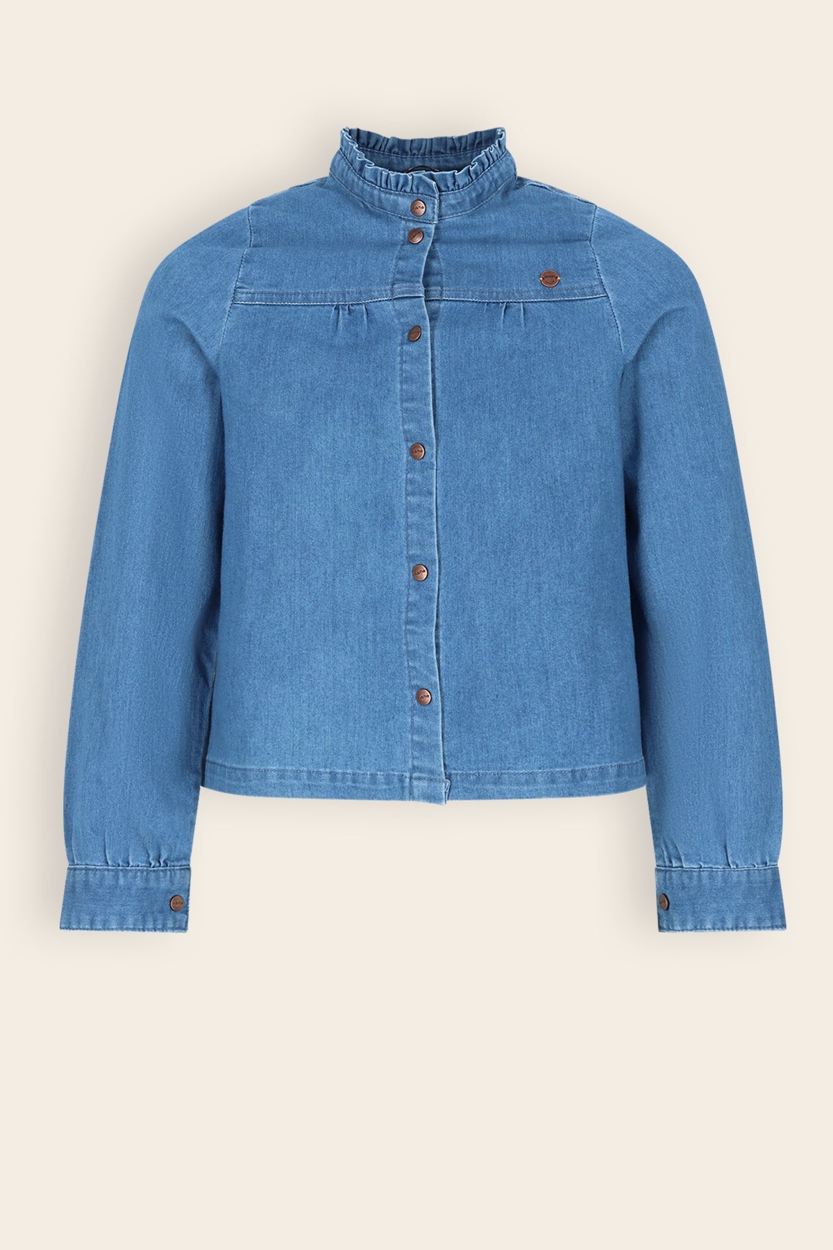 NoNo Tikky Denim Blouse Denimblauw