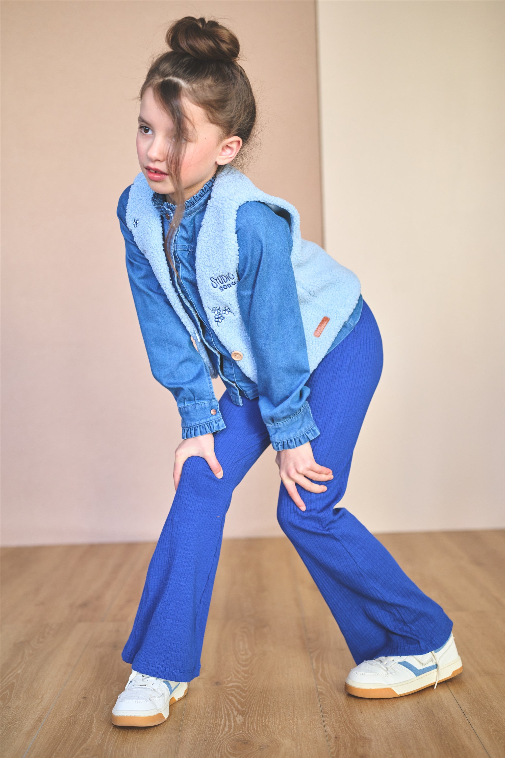 NoNo Tikky Denim Blouse Denimblauw