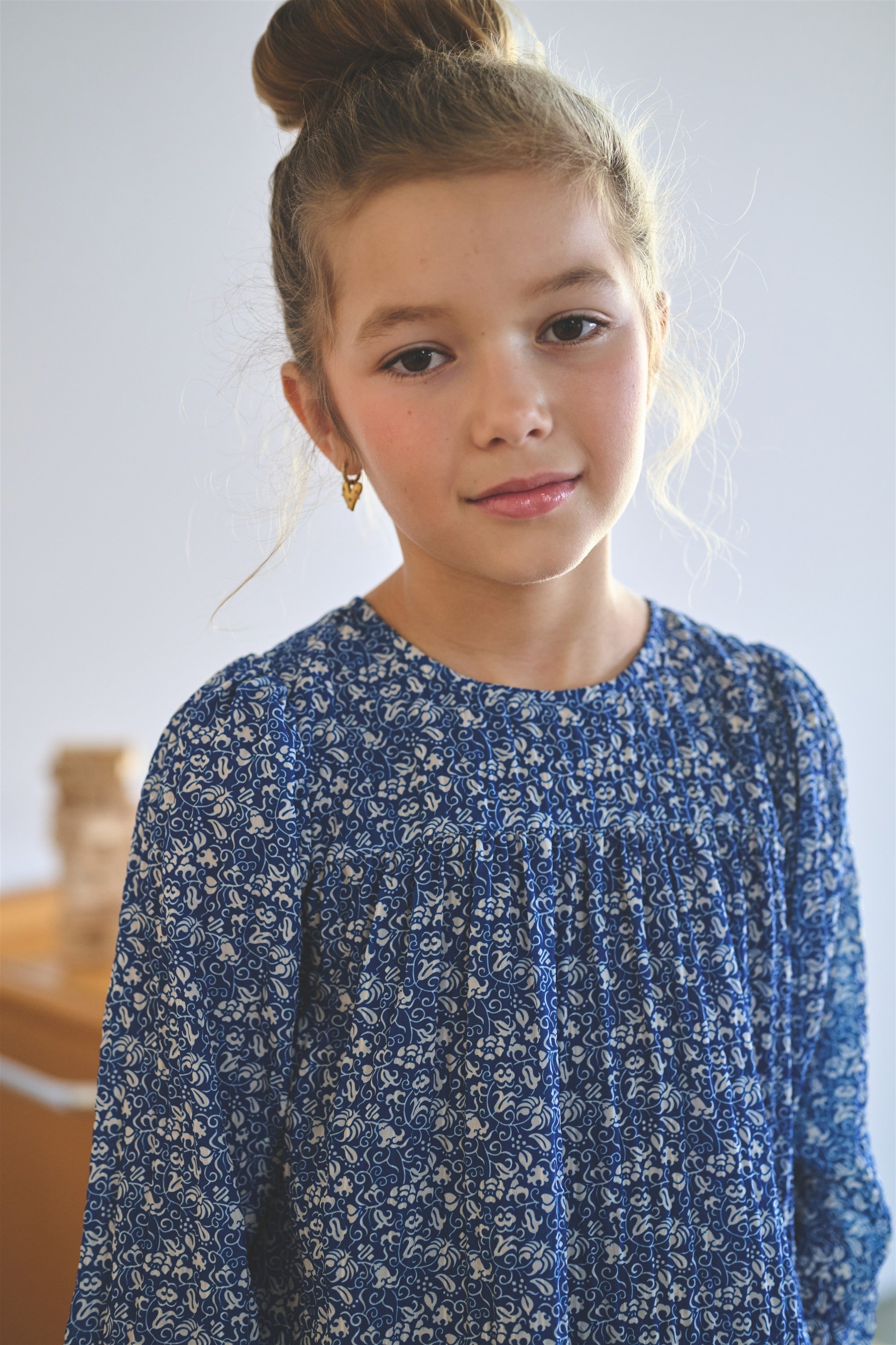 NoNo Tinne Blouse Japanse Bloem Print Blauw