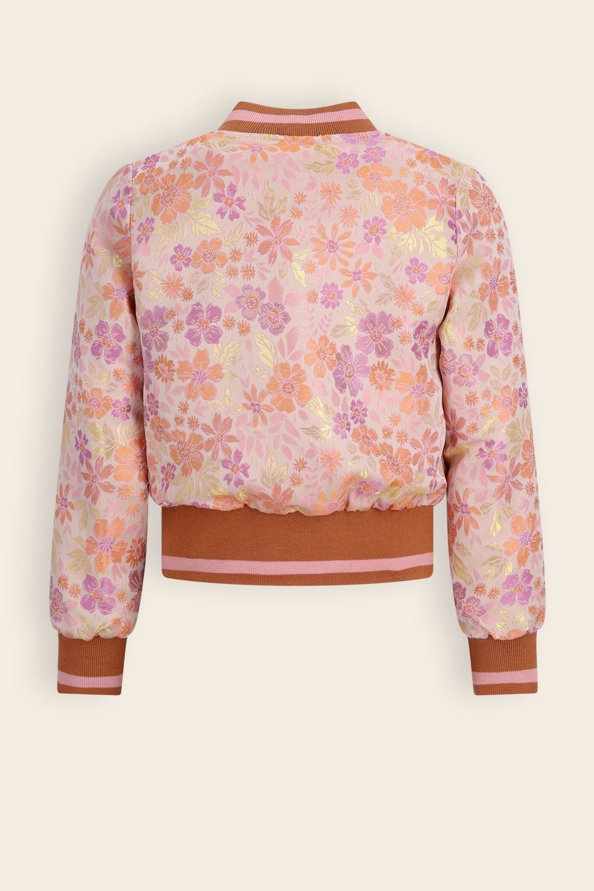 NoNo Doris Bloemen Jacquard Jasje Oranje