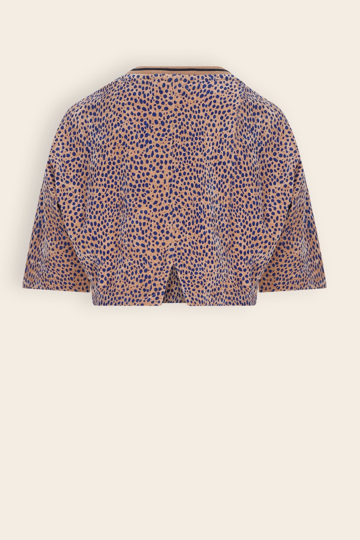 NoNo Kaily Geprinte Velvet Top Bruin