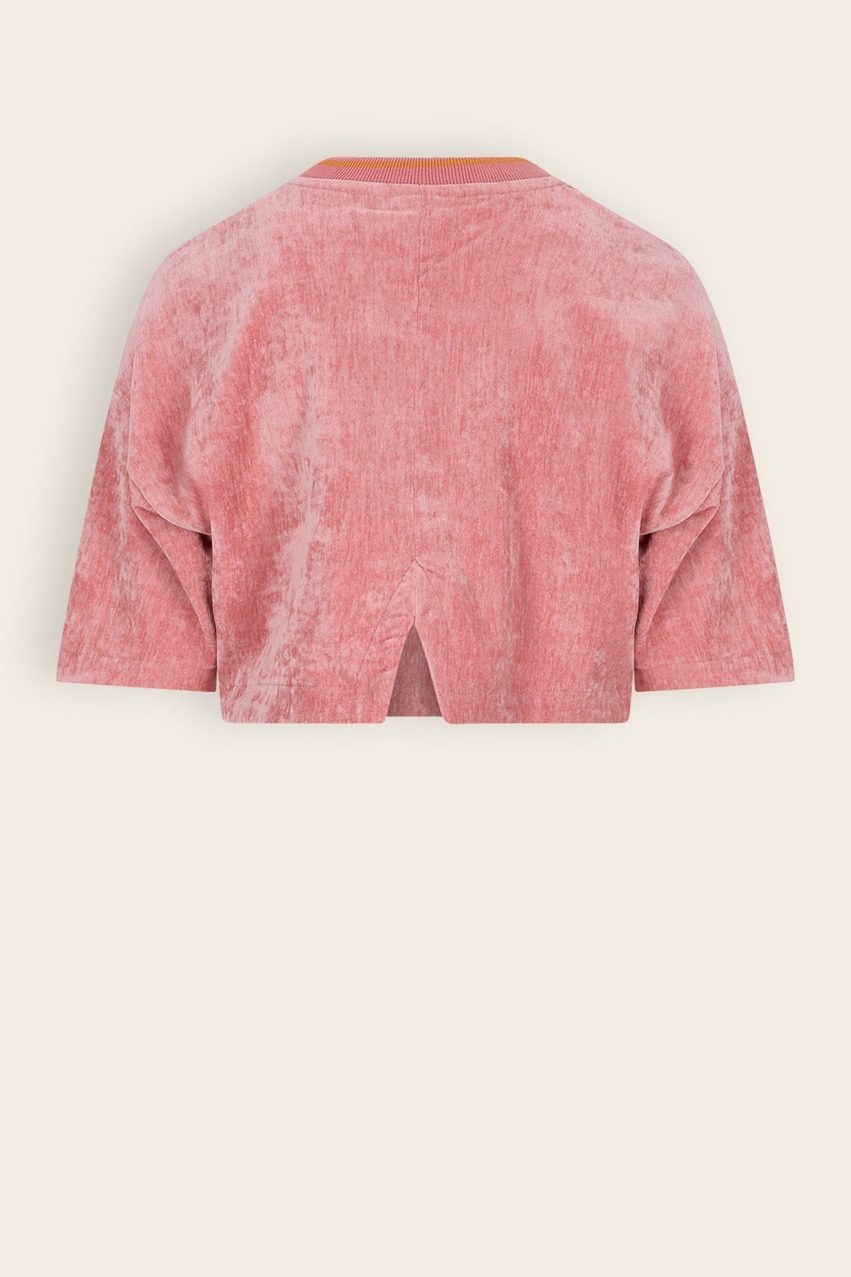 NoNo Kaily Velvet Top met Borduur Roze