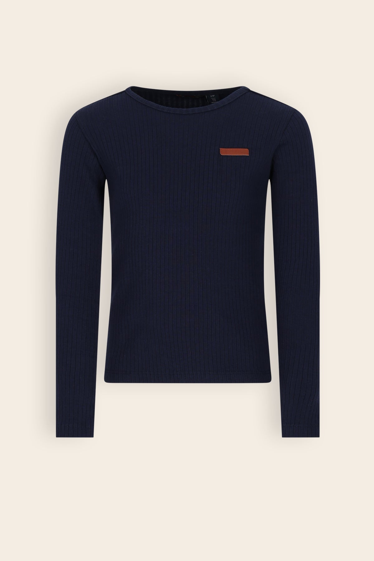 NoNo Kyas Rib Jersey Tshirt Donkerblauw