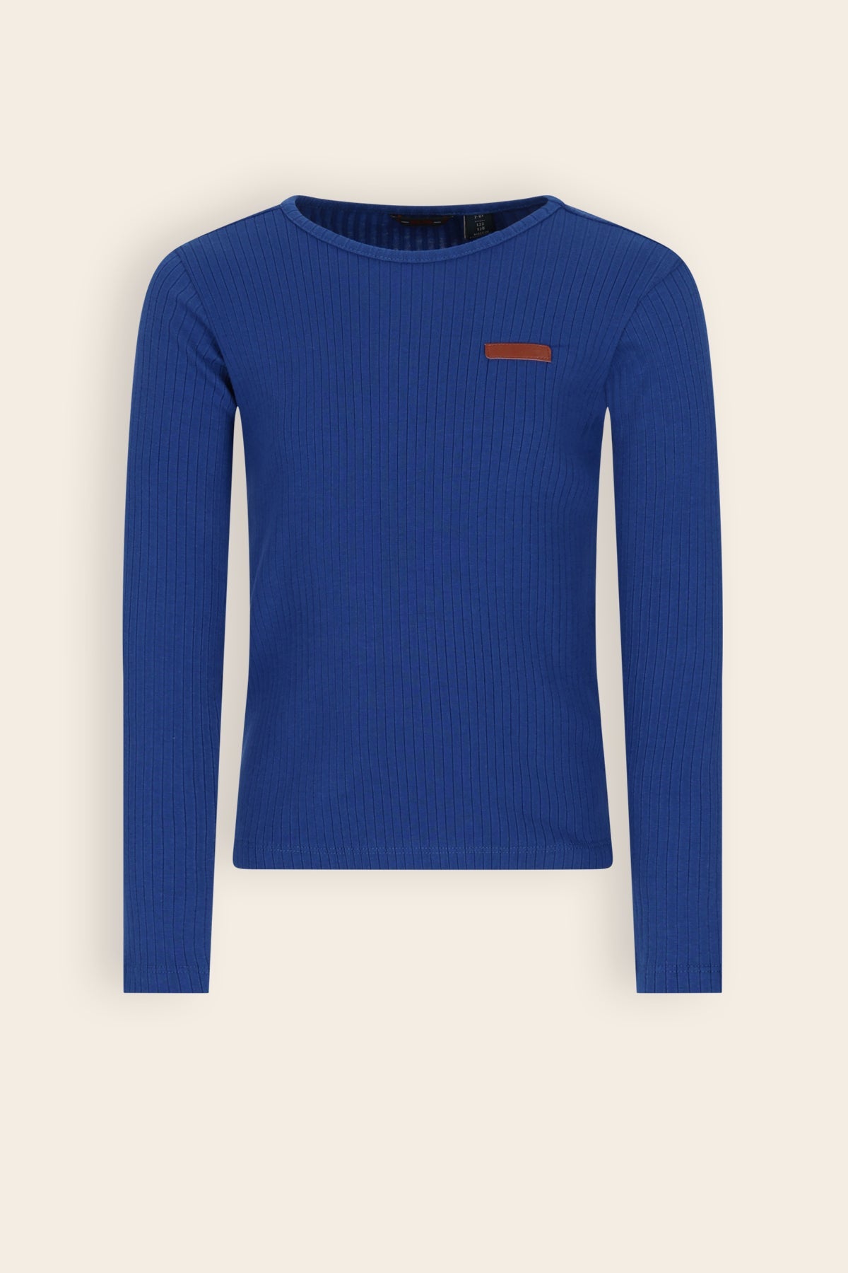 NoNo Kyas Rib Jersey Tshirt Blauw