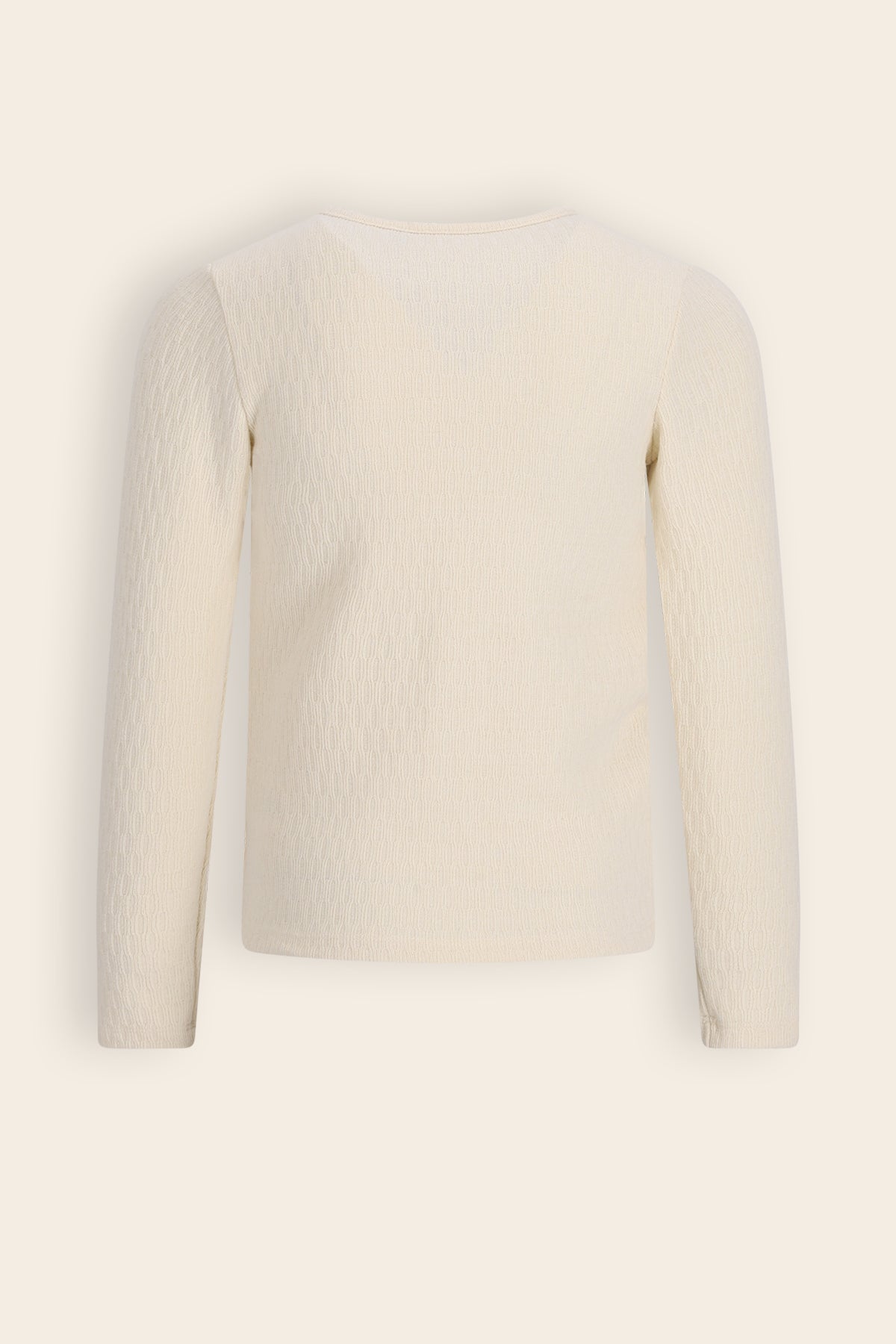 NoNo Kyas Melange Jersey Tshirt Ivoorwit
