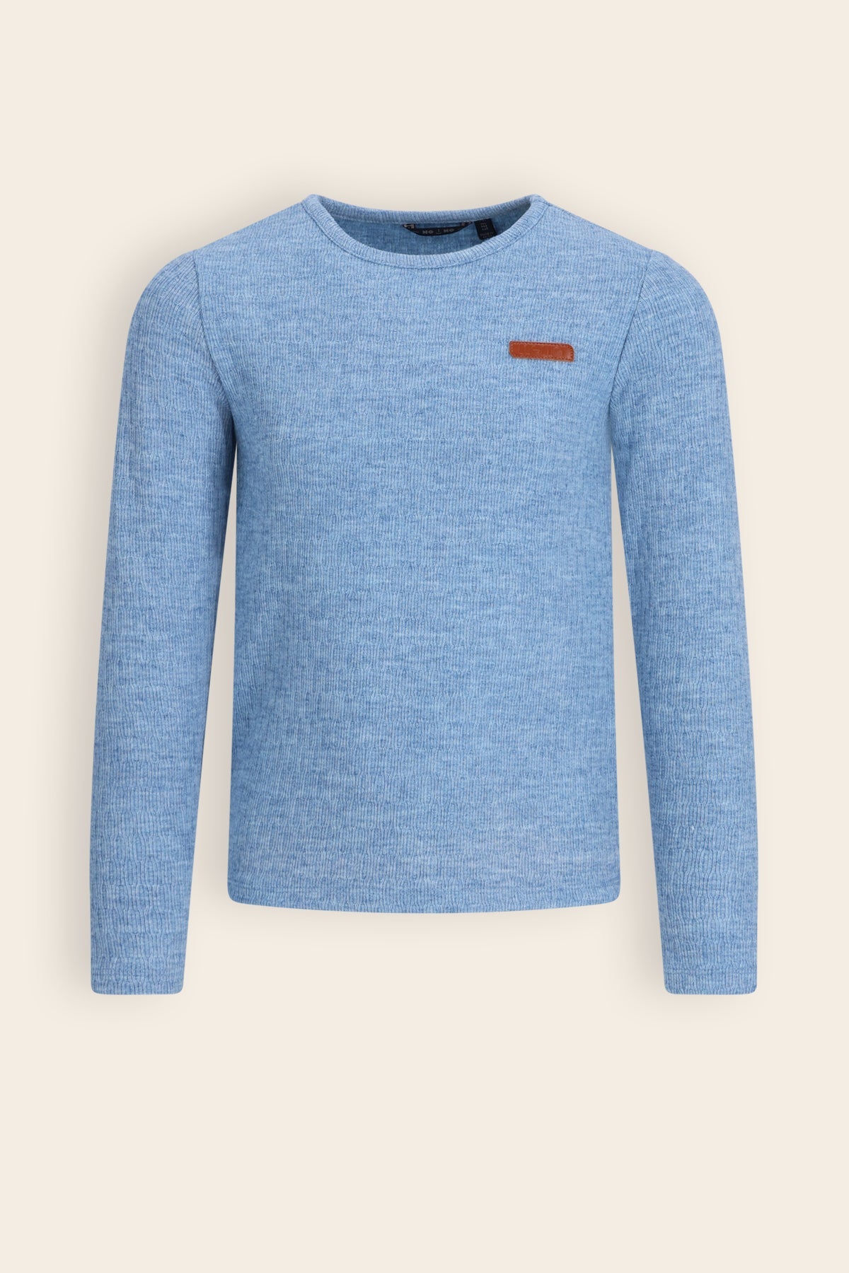 NoNo Kyas Melange Jersey Tshirt Lichtblauw