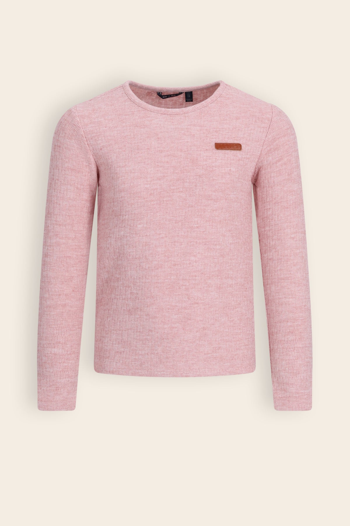 NoNo Kyas Melange Jersey Tshirt Roze