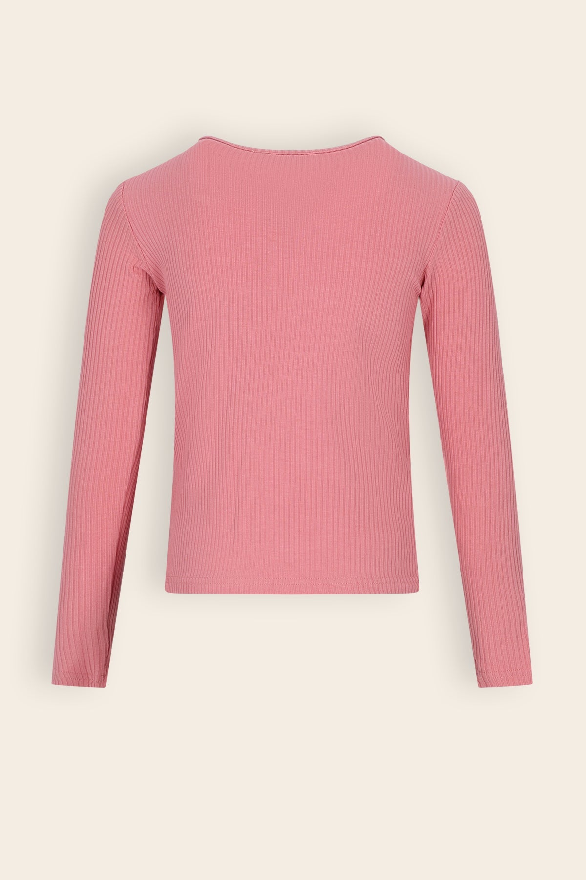 NoNo Kess Essential Rib Jersey Tshirt Roze