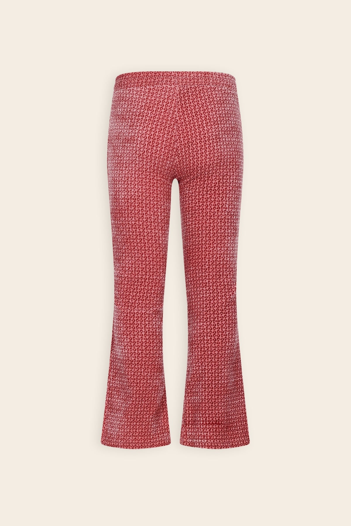 NoNo Sady Flared Velvet Geprinte Broek Roze