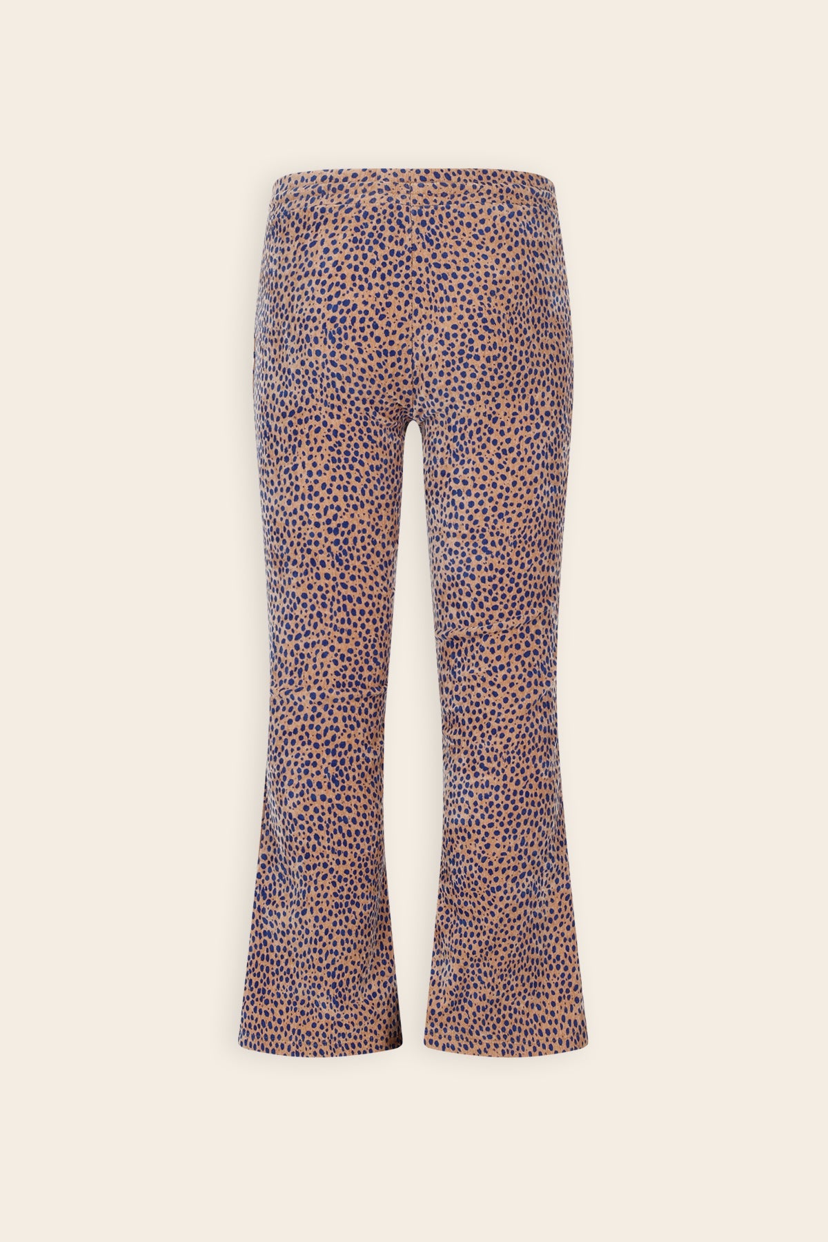 NoNo Sady Flared Velvet Geprinte Broek Bruin