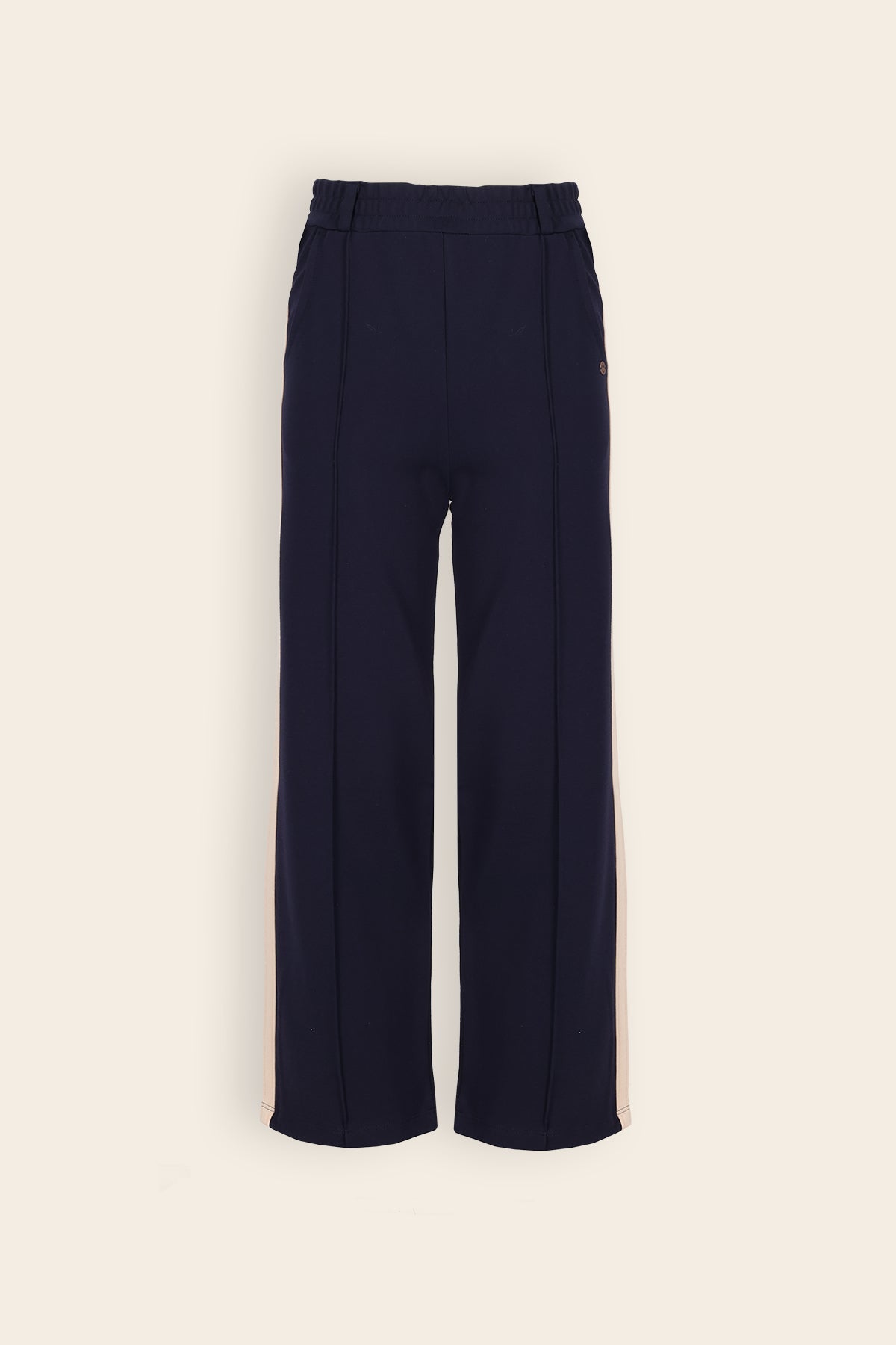 NoNo Sayla Wijde Broek Interlock Donkerblauw