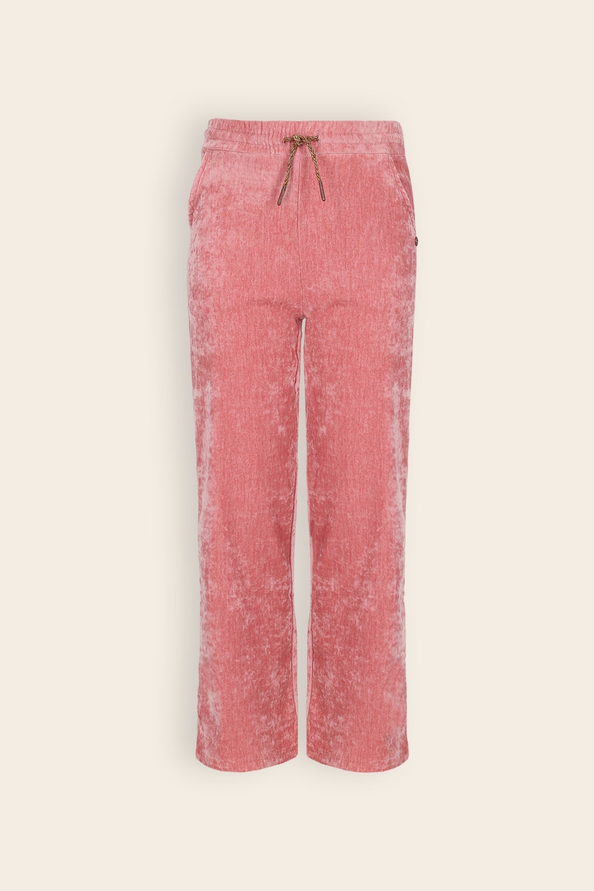 NoNo Sayla Wijde Broek Velvet Roze