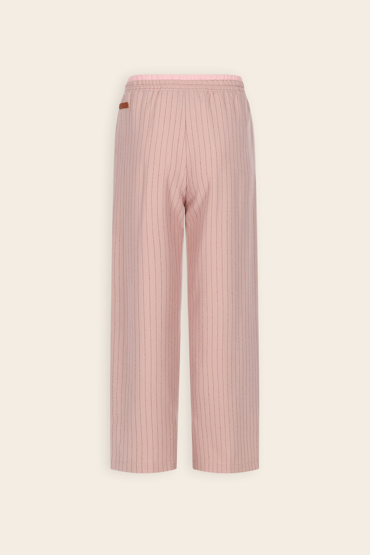 NoNo Sarah Gestreepte Wijde Broek Roze