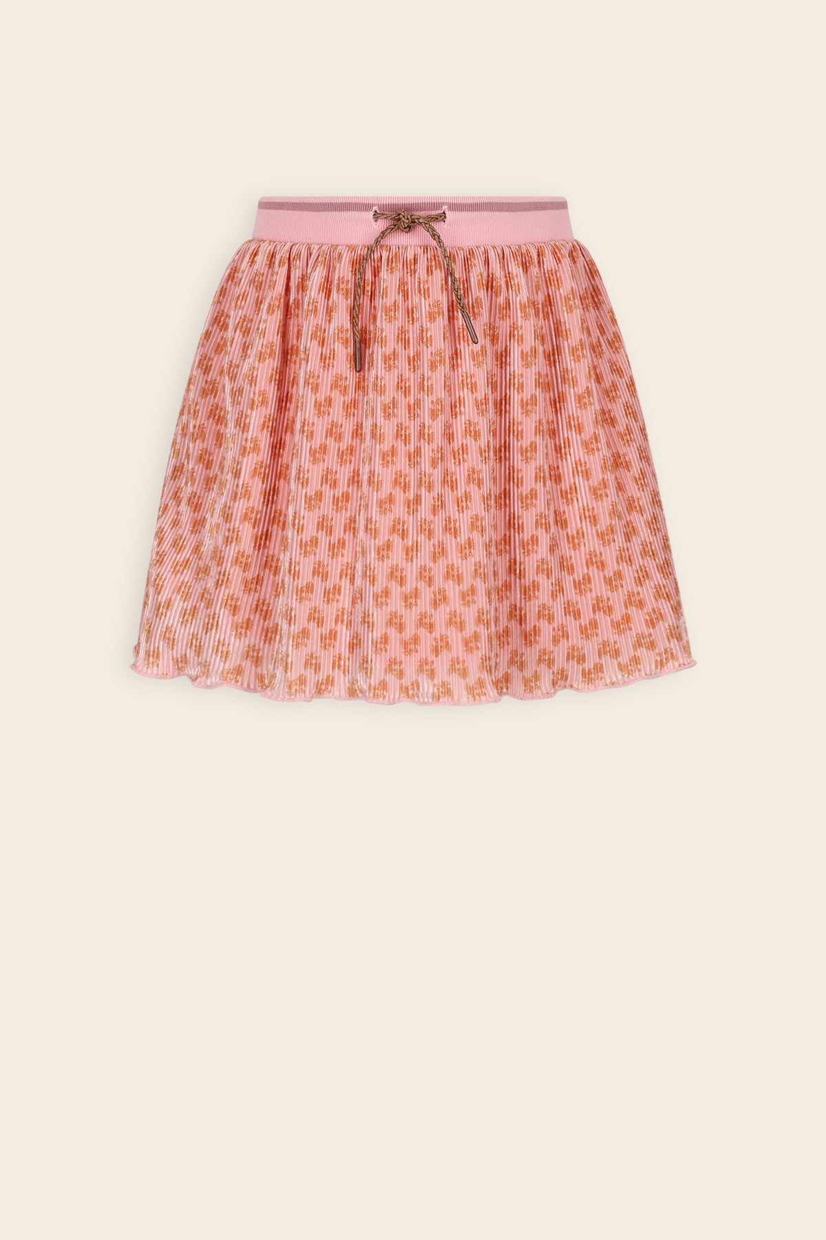 NoNo Nima Geprinte Plissee Rok Roze