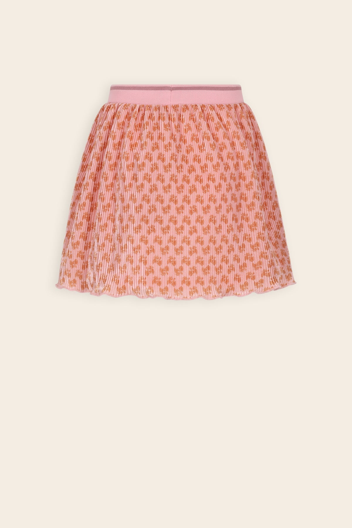 NoNo Nima Geprinte Plissee Rok Roze