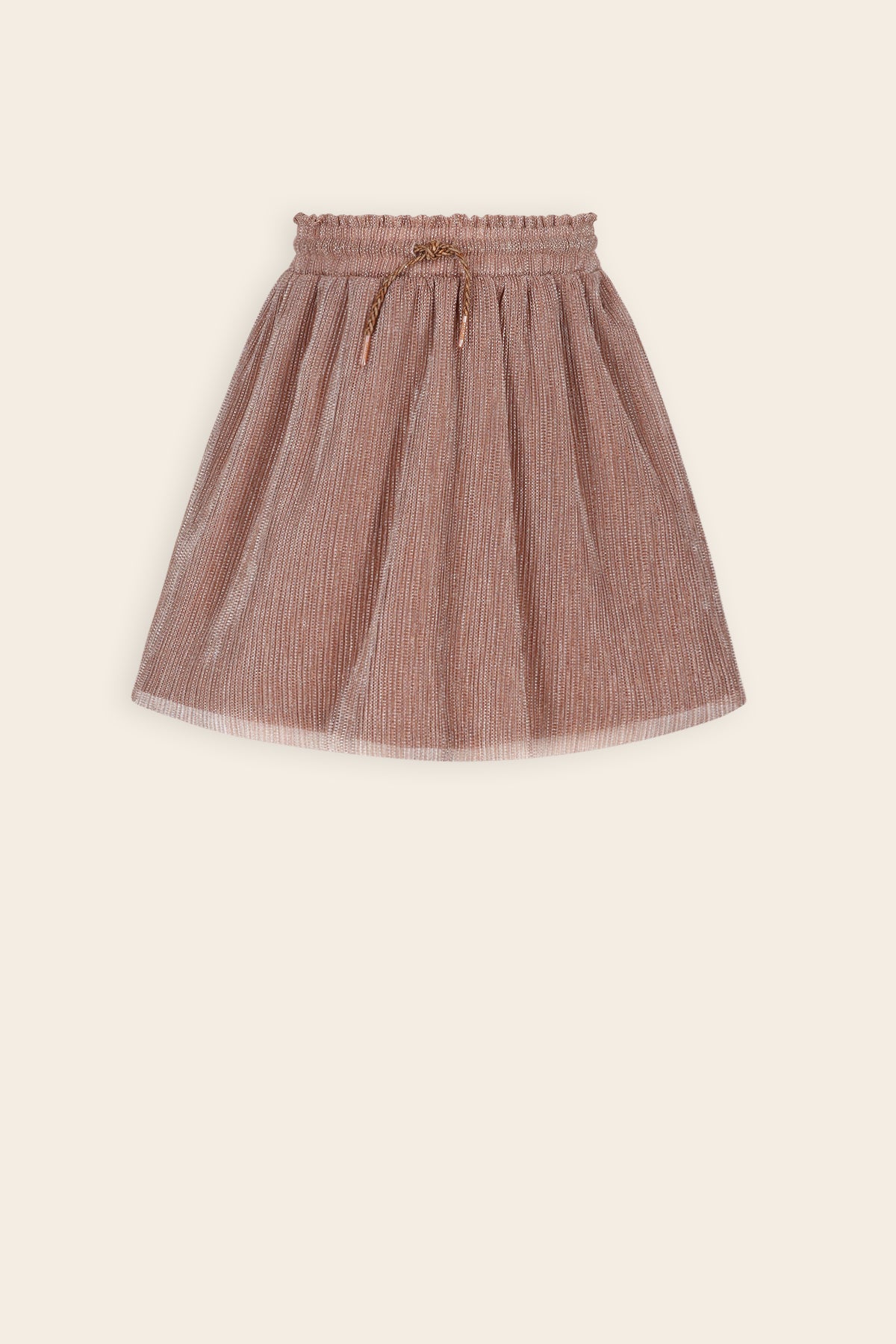 NoNo Nele Shiny Plisse Rok Zand