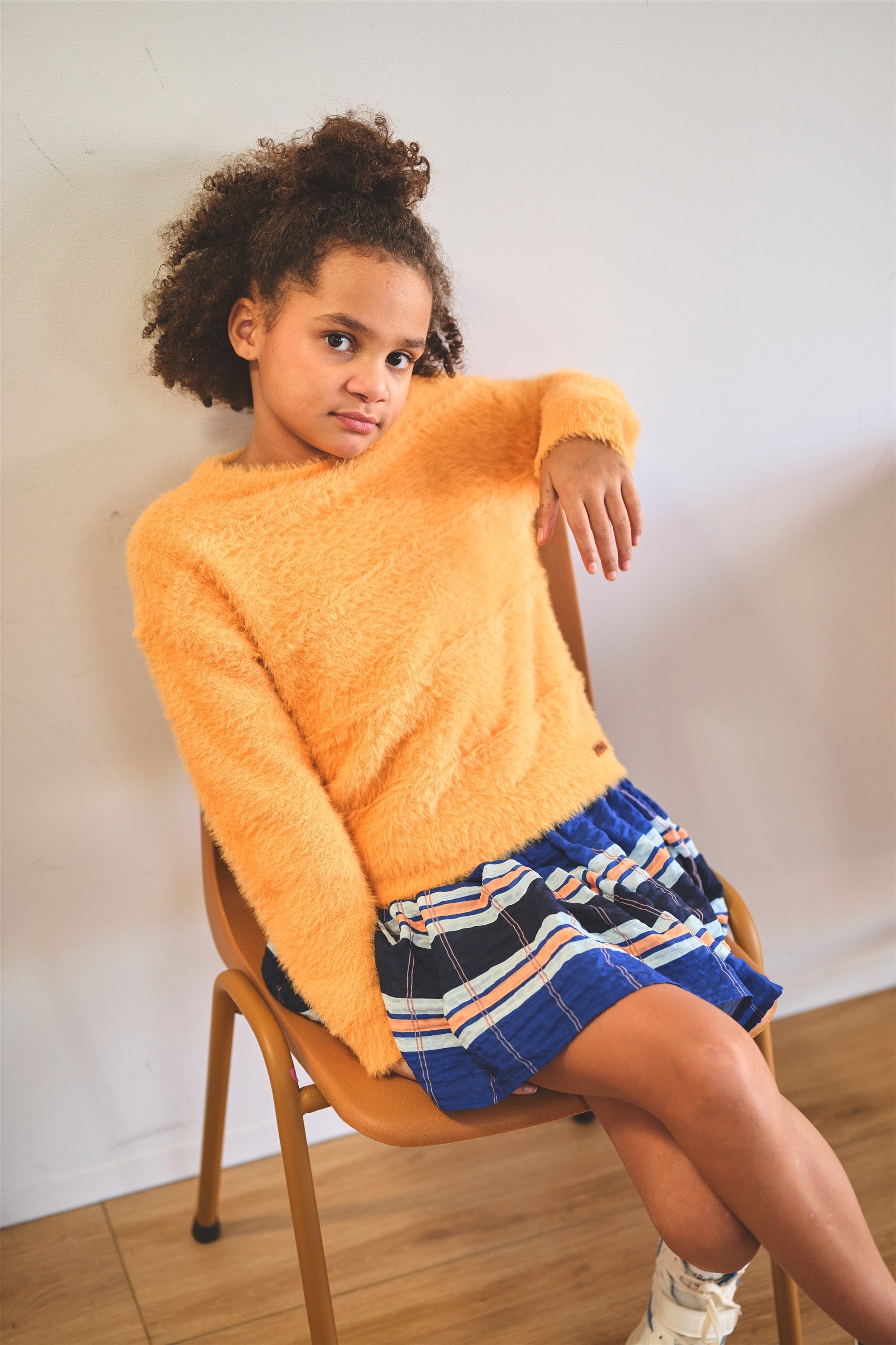 NoNo Ninu Geruite Rok Blauw