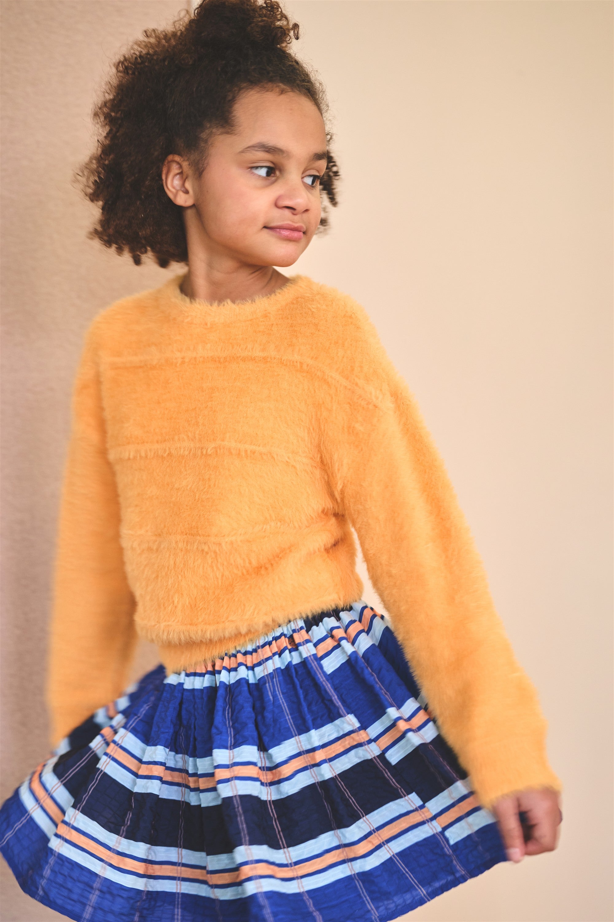 NoNo Ninu Geruite Rok Blauw