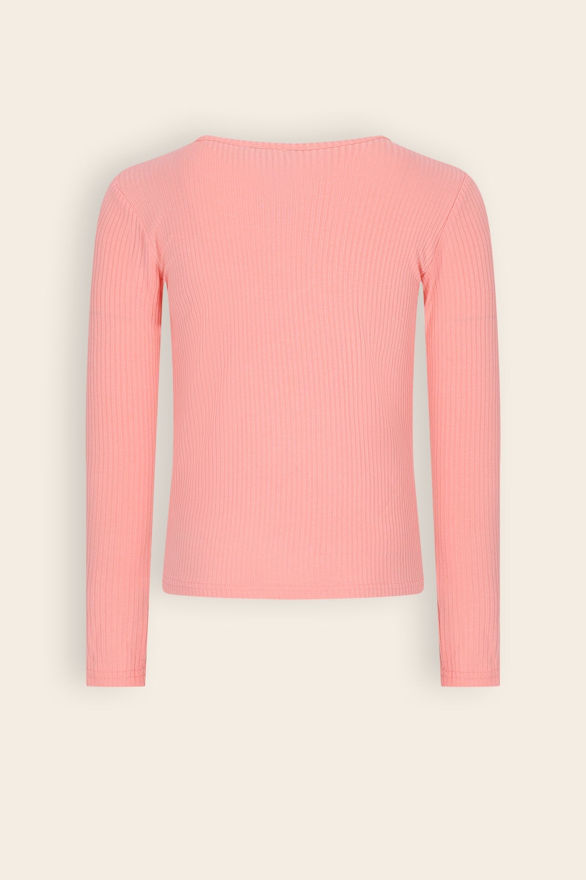 NoNo Kess Essential Rib Jersey Tshirt Roze Peach