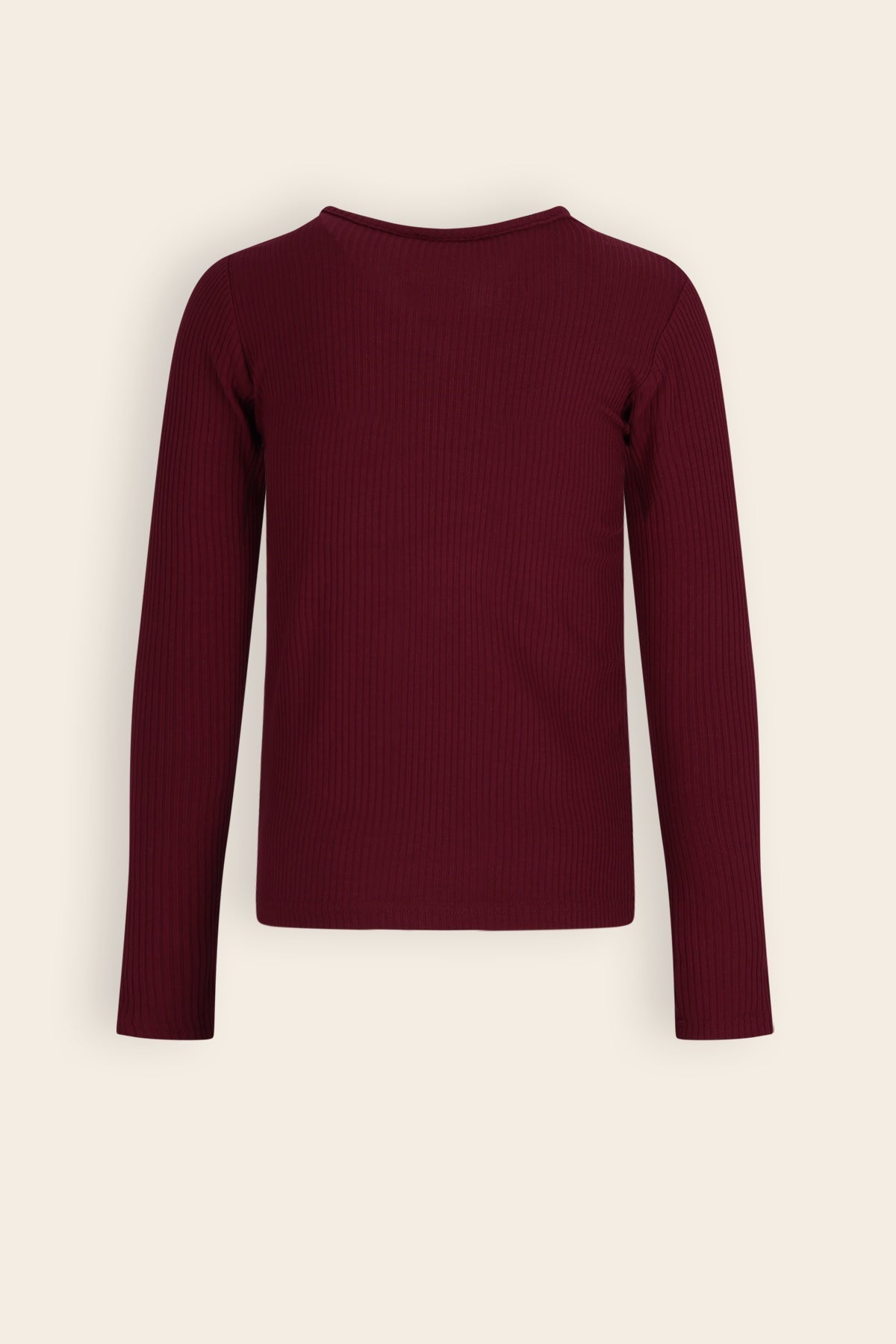 NoNo Kess Essential Rib Jersey Tshirt Bordeaux
