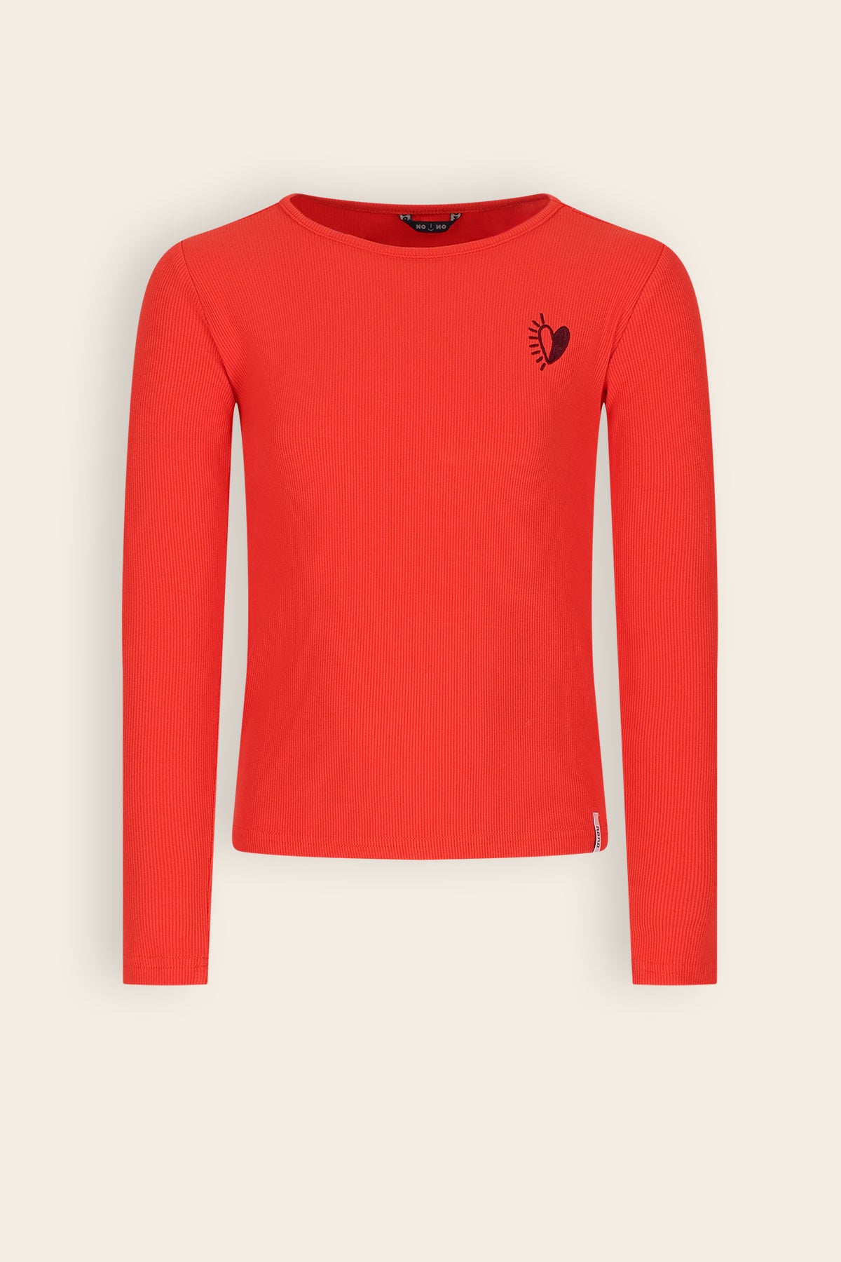 NoNo Kess Essential Rib Jersey Tshirt Rood