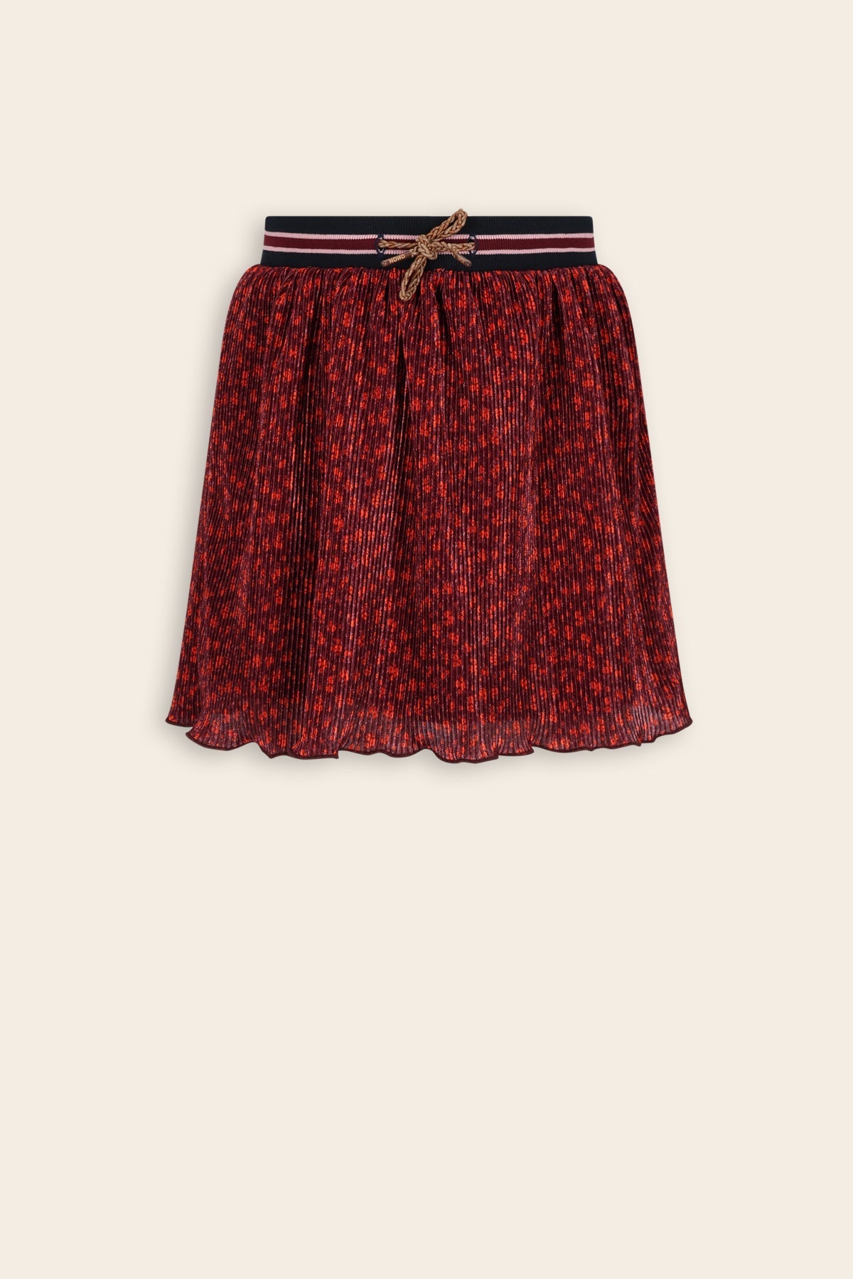 NoNo Nima Geprinte Plissee Rok Bordeaux