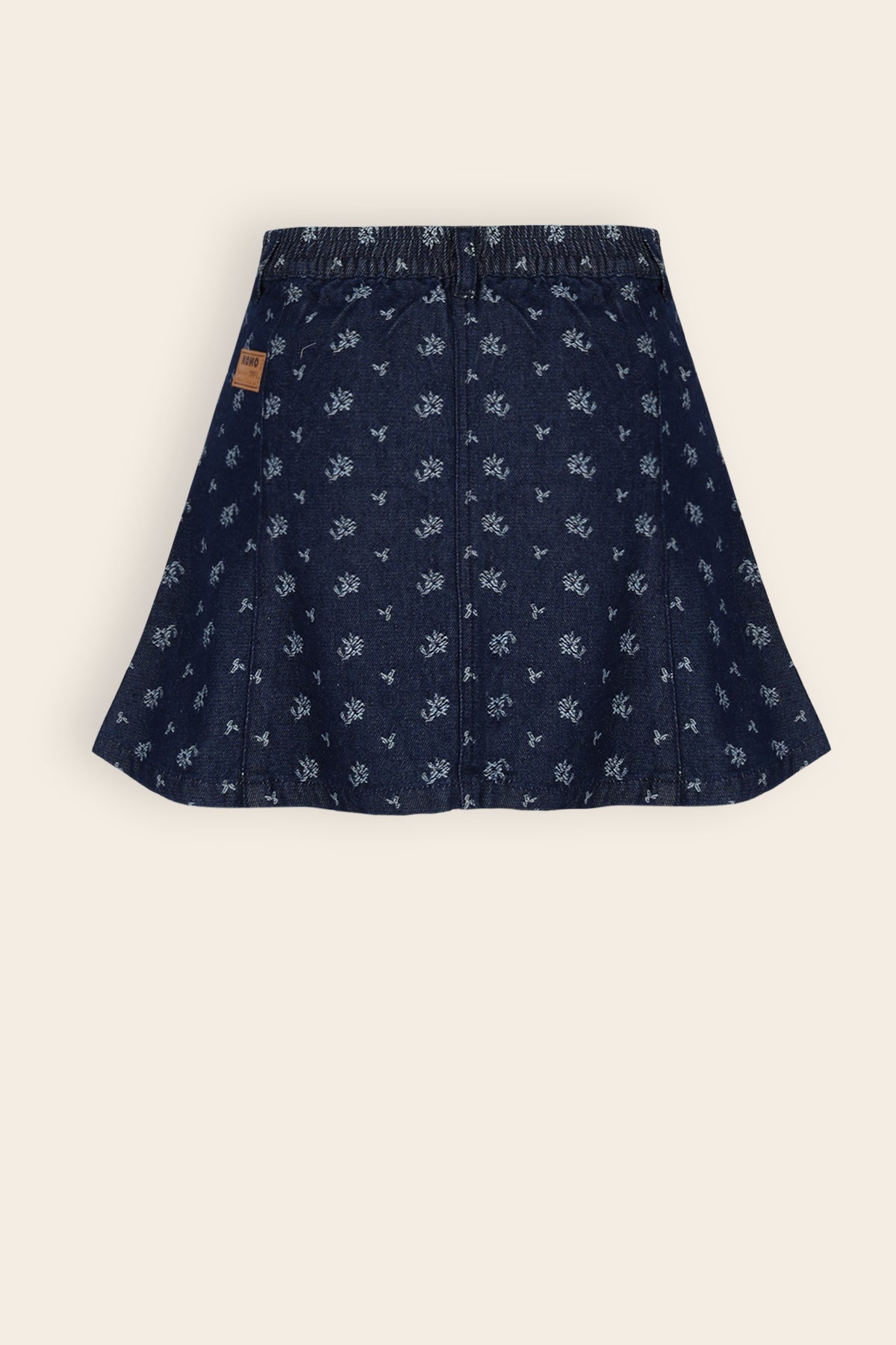 NoNo Nadja Denim Jacquard Rok Donkerblauw