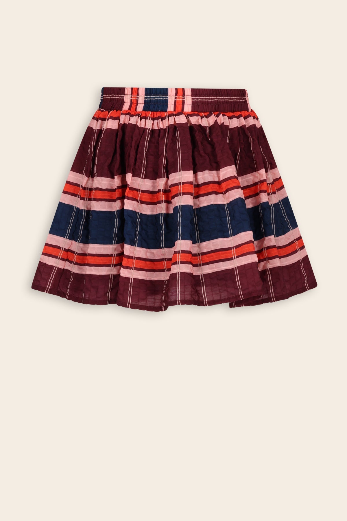 NoNo Ninu Geruite Rok Bordeaux