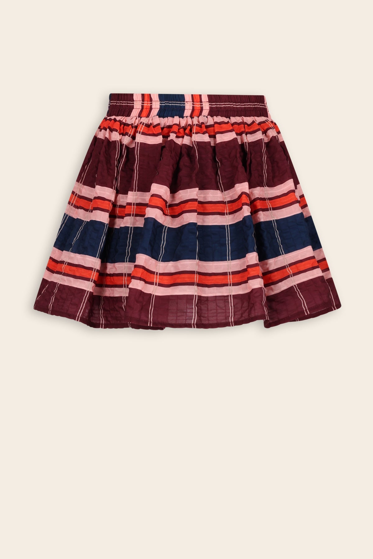 NoNo Ninu Geruite Rok Bordeaux