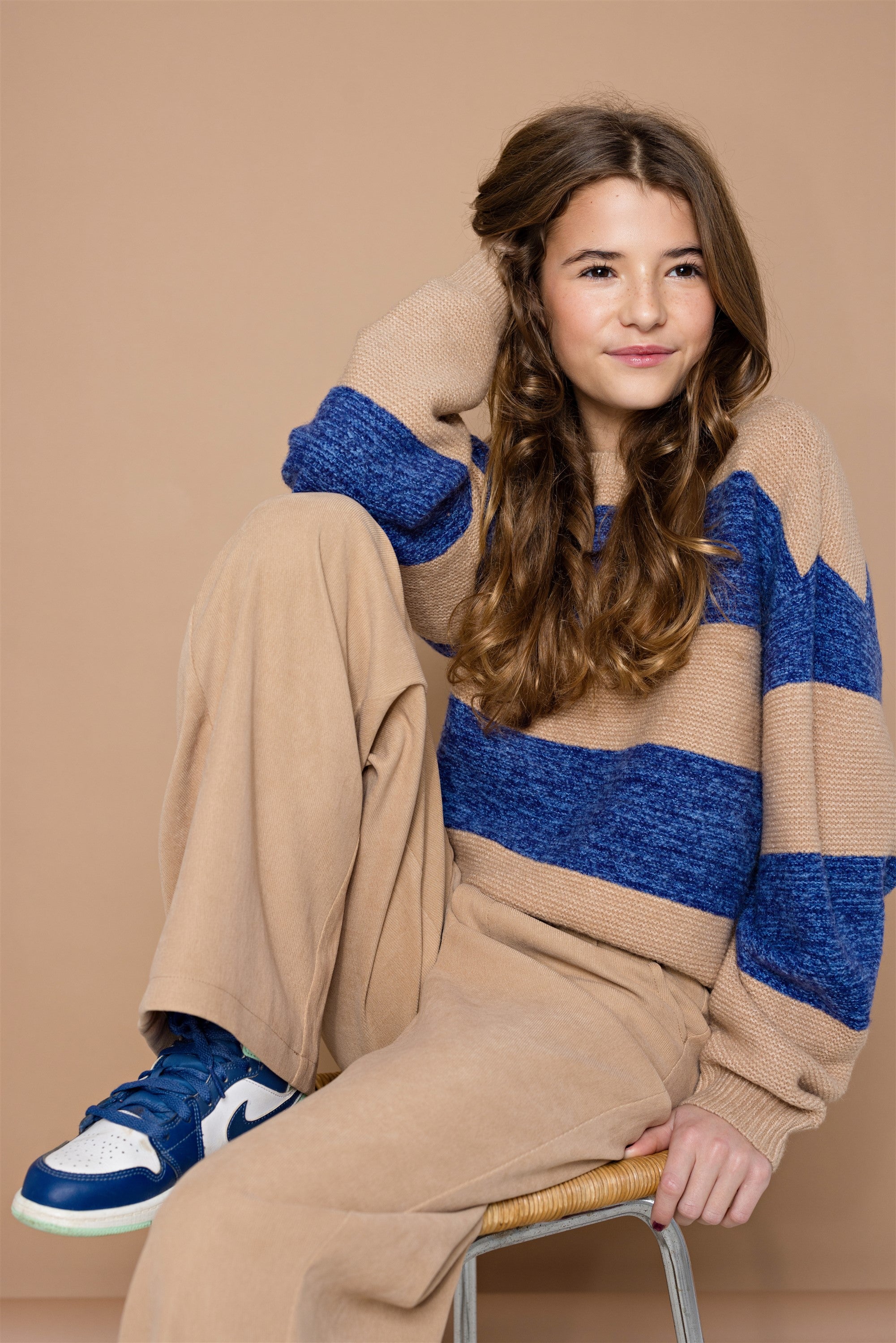 Sayla Twill Palazzo Broek Zand