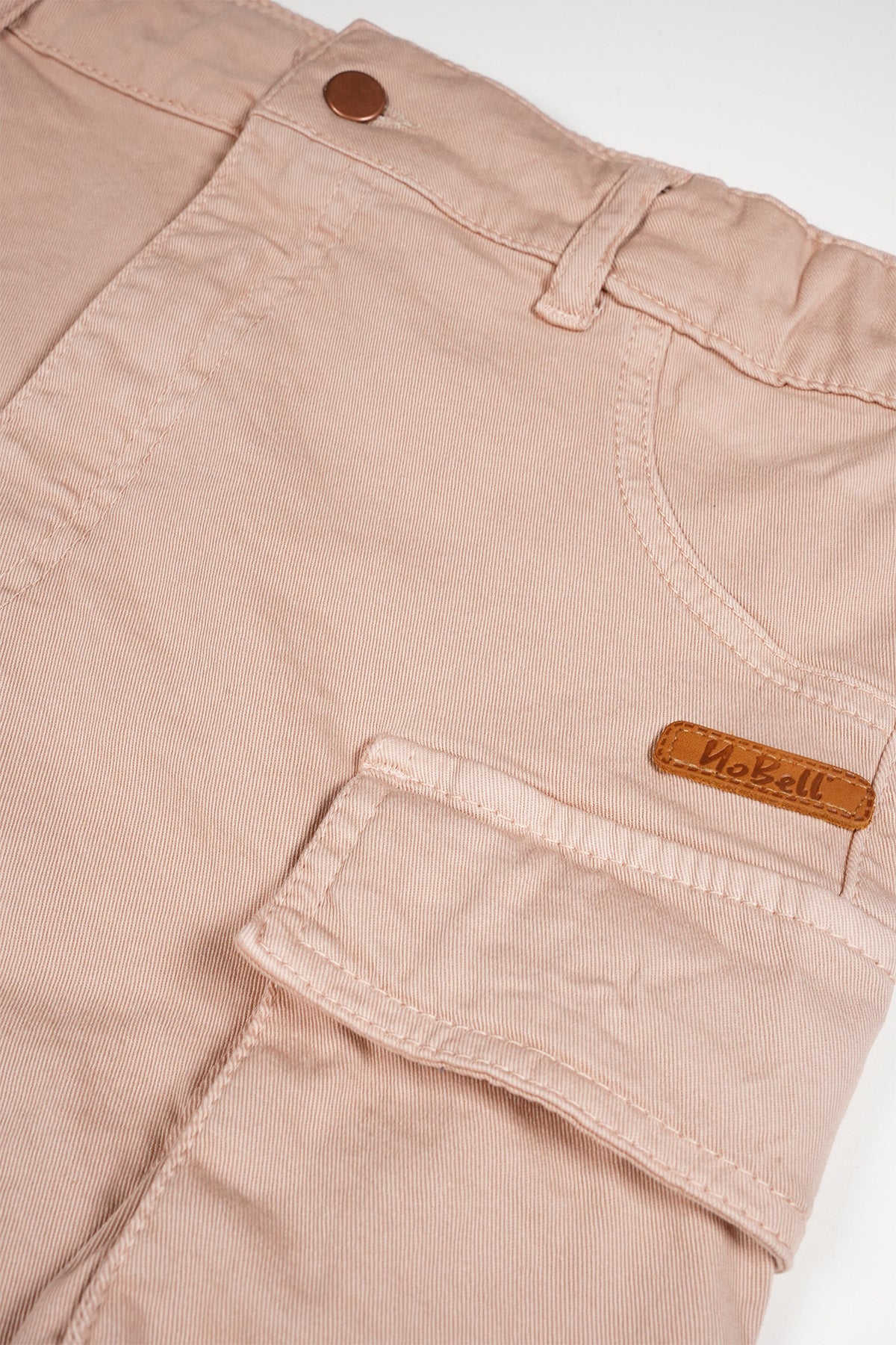 NoBell' Nadja Garment Dyed Twill Cargo Rok Zand