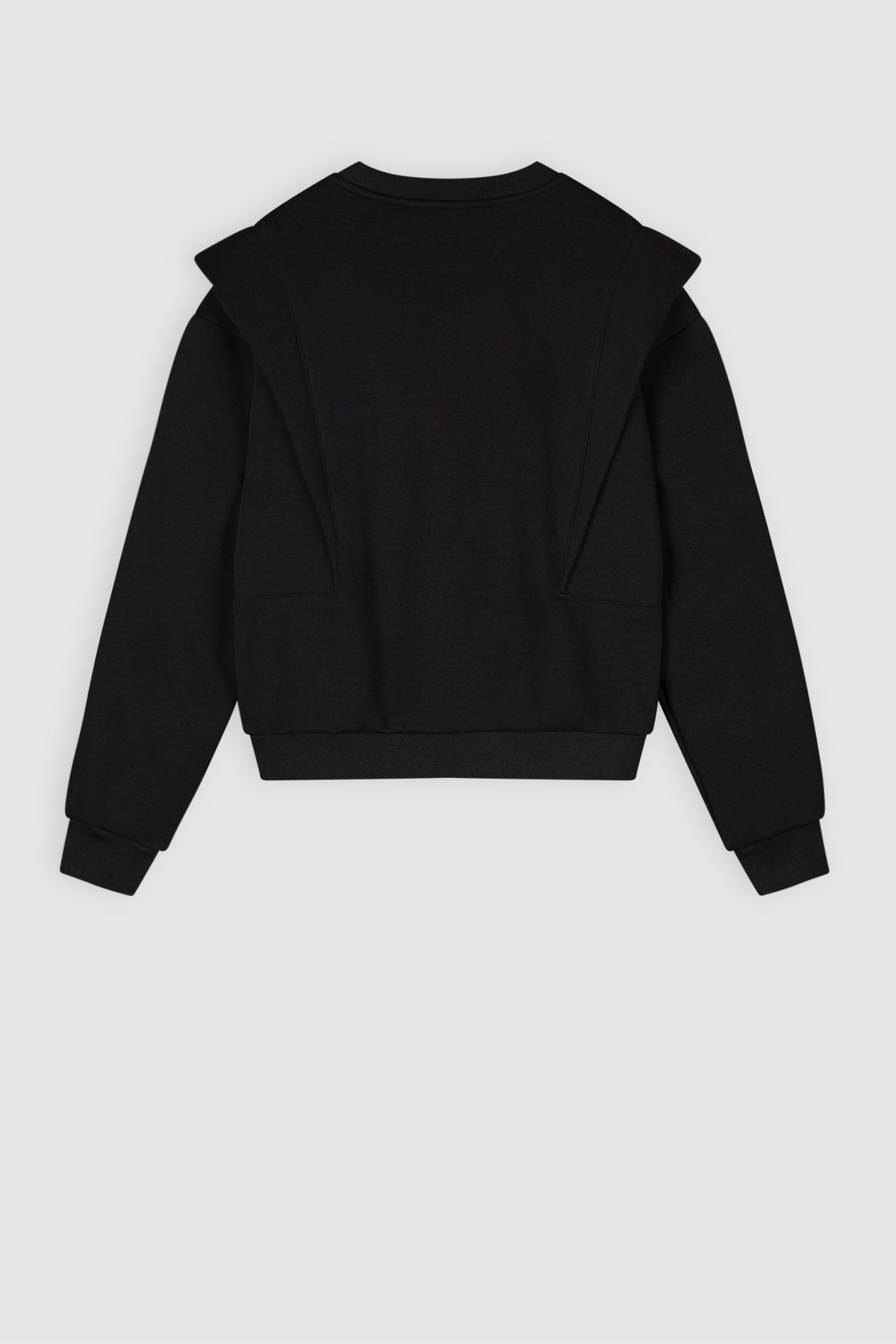 Kolly Zachte Sweater Fancy Schouders Zwart