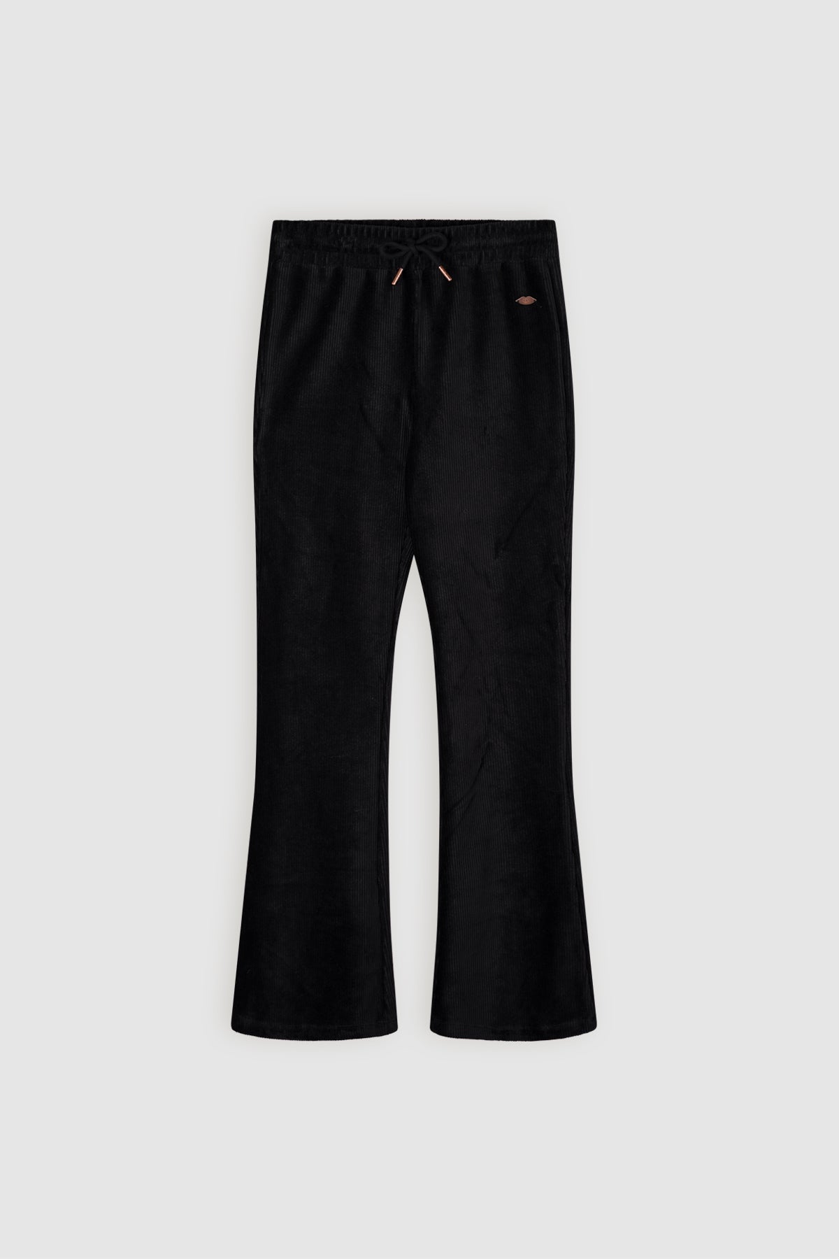 Sady Velvet Rib Flared Broek Zwart