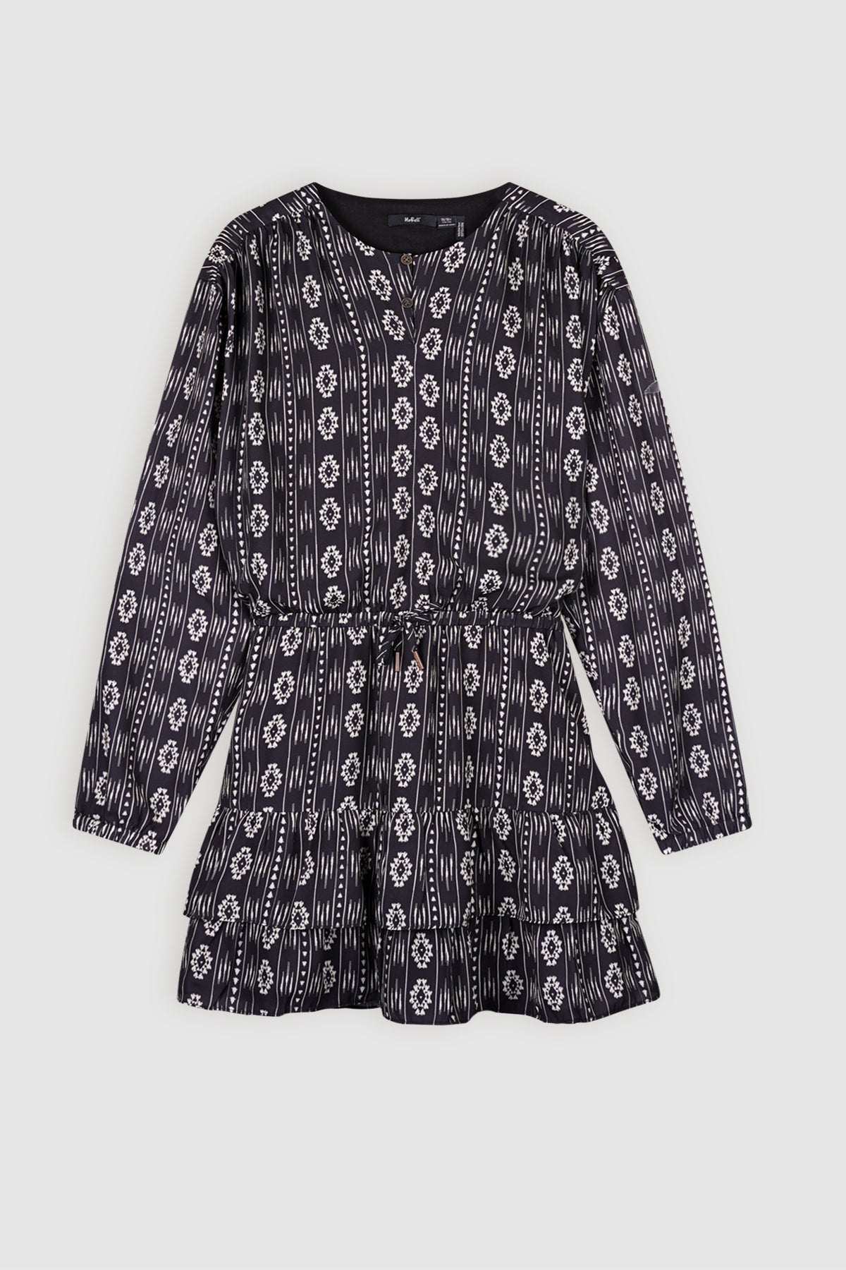 NoBell' Mayal Boho Geprinte Jurk Zwart