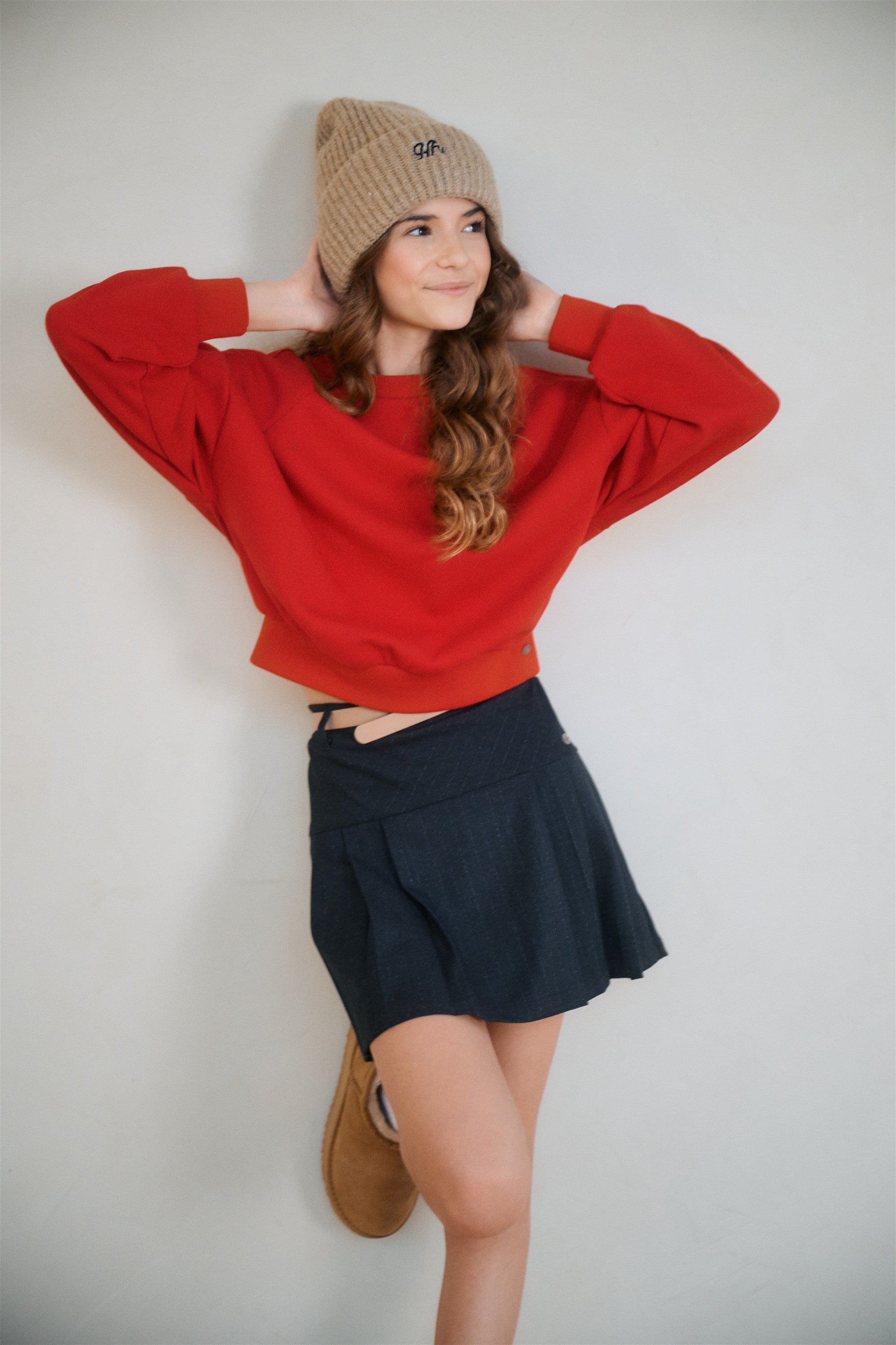 NoBell' Nimmy Krijtstreep Rok Zwart