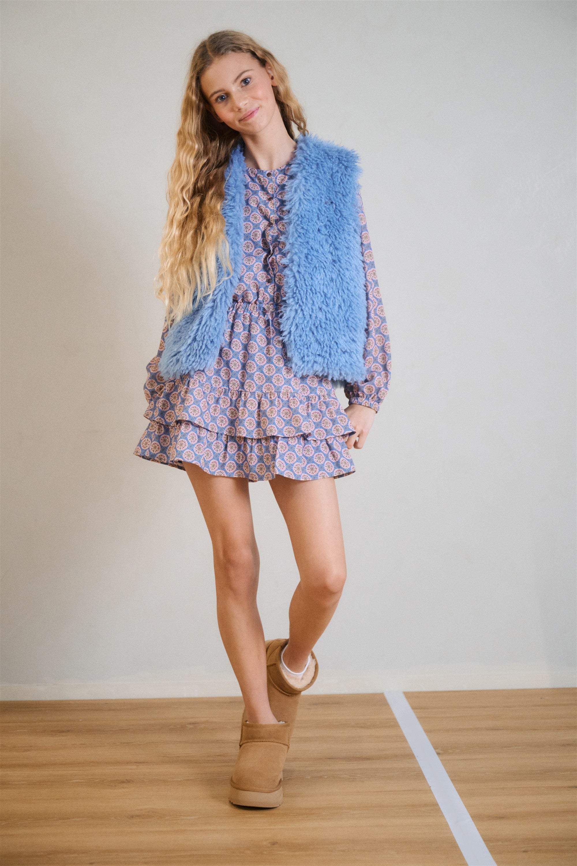 NoBell' Mayal Geprinte Jurk Blauw