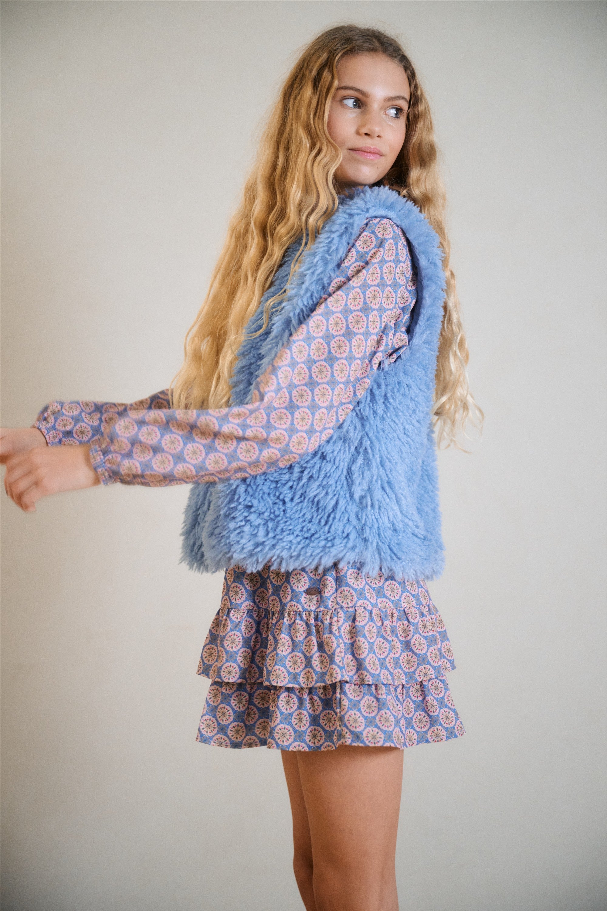NoBell' Mayal Geprinte Jurk Blauw