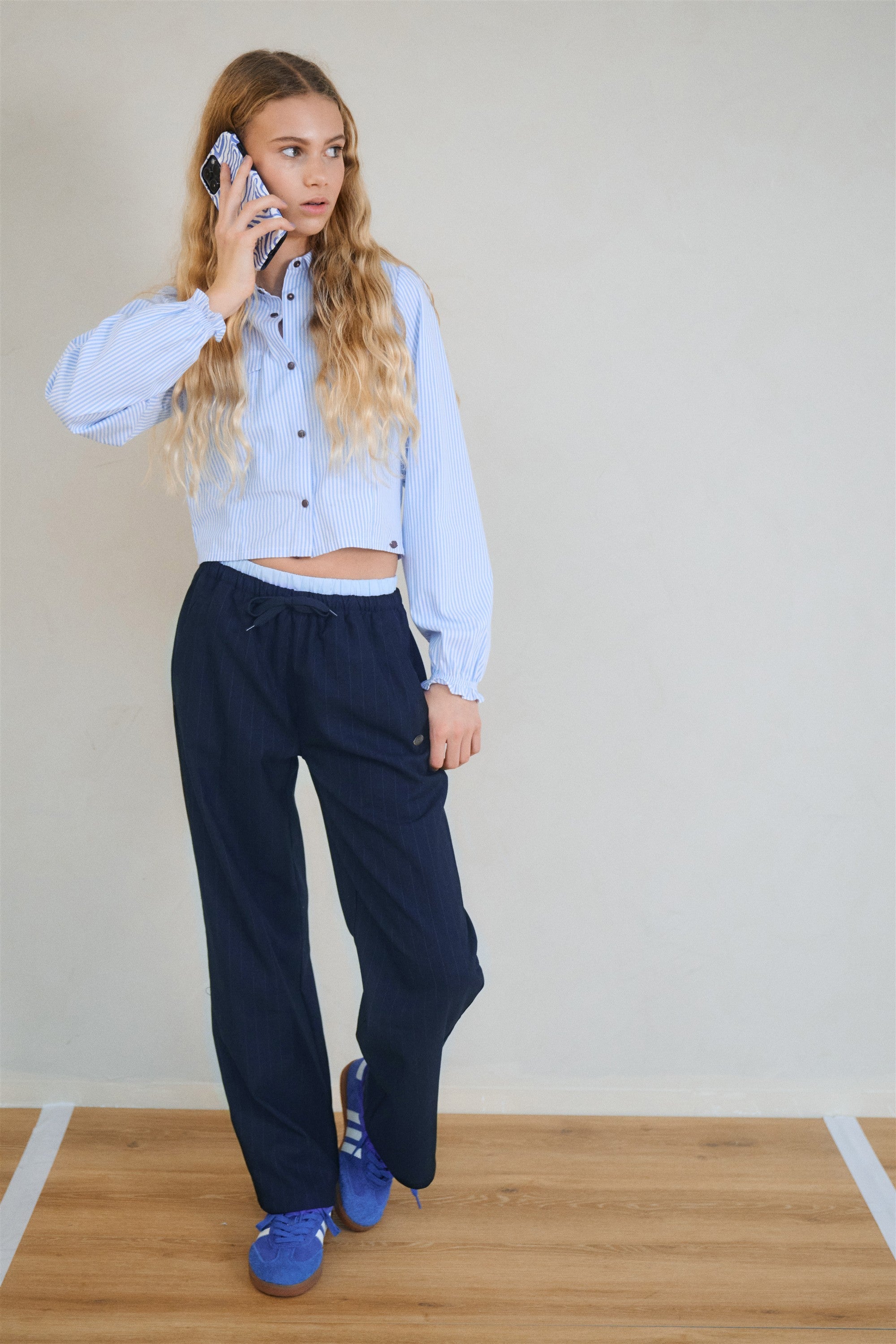 NoBell' Tikky Gestreepte Blouse Blauw