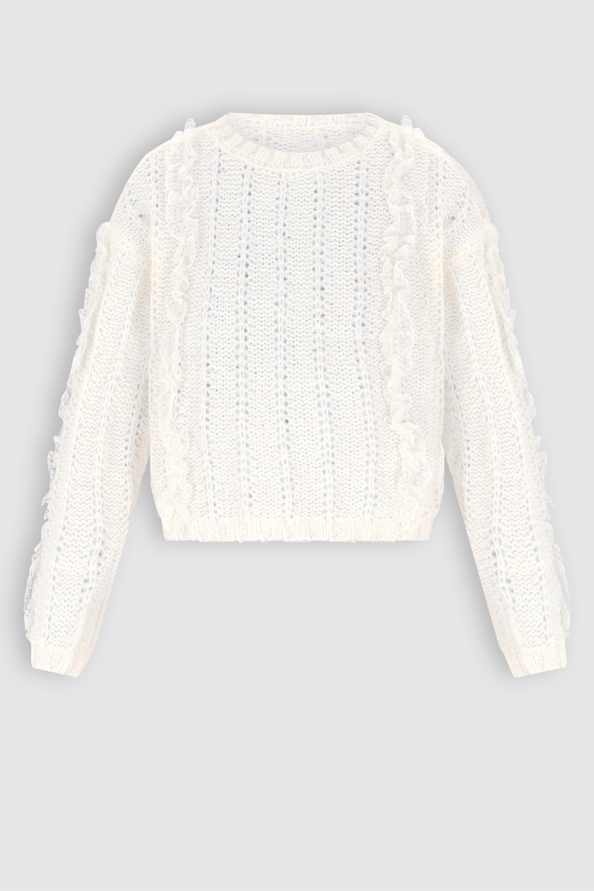 NoBell' Katy Gebreide Trui met Kant Ivoor