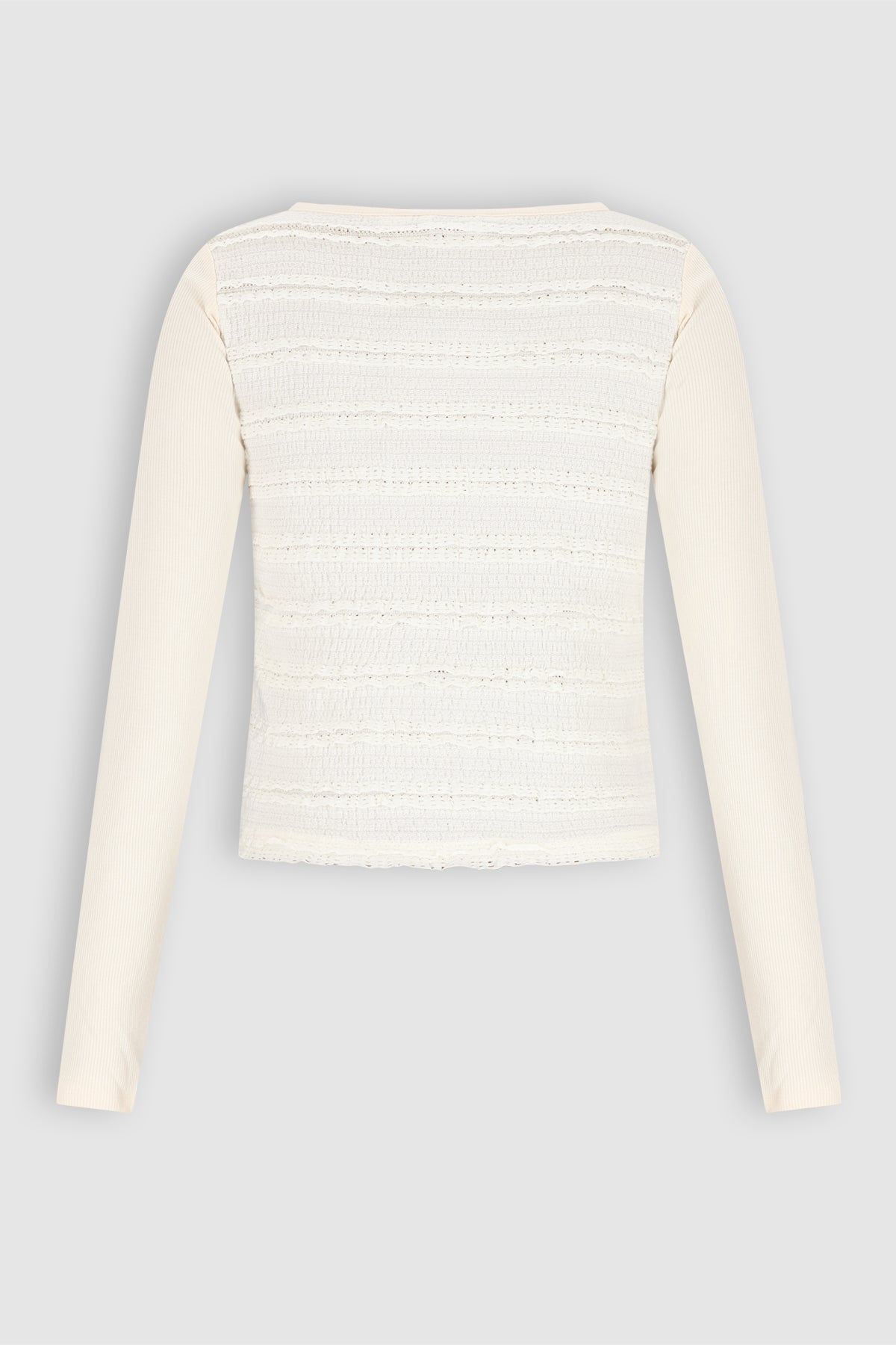 NoBell' Kallet Jersey Top Lange mouw Ivoor