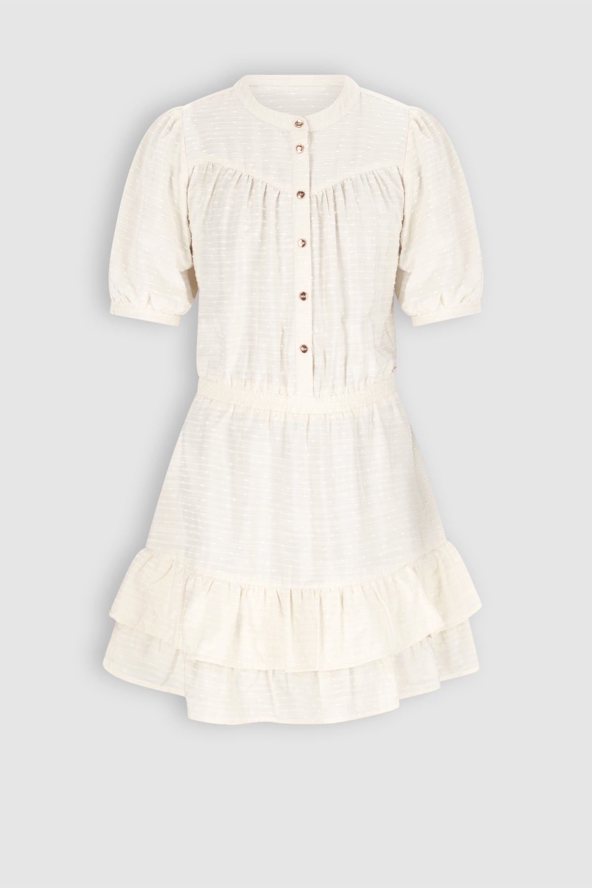 NoBell' Maggy Geweven Jurk Ivoor