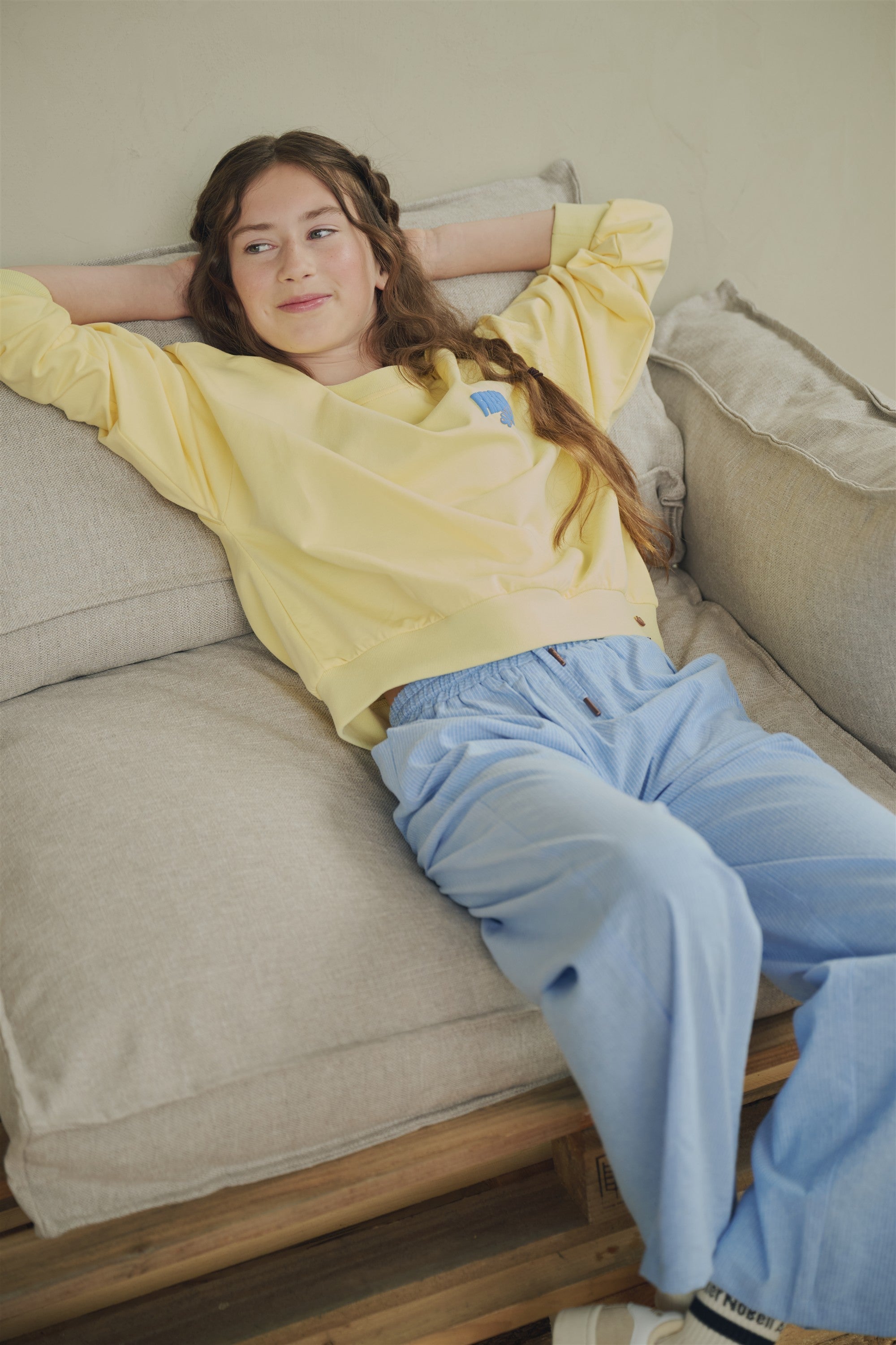 NoBell' Kim Sweater met rugprint Geel