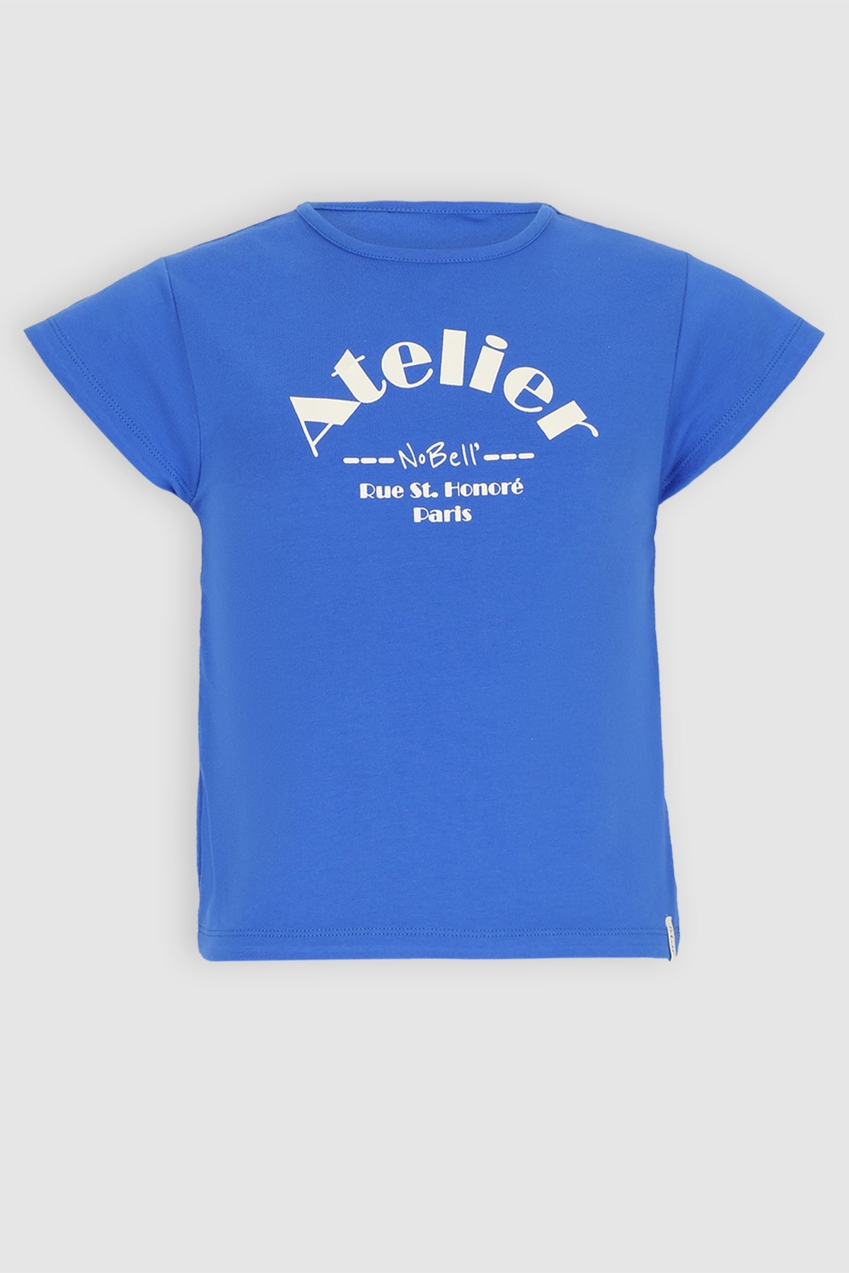 NoBell' Kit T-shirt 'Atelier' Print Blauw