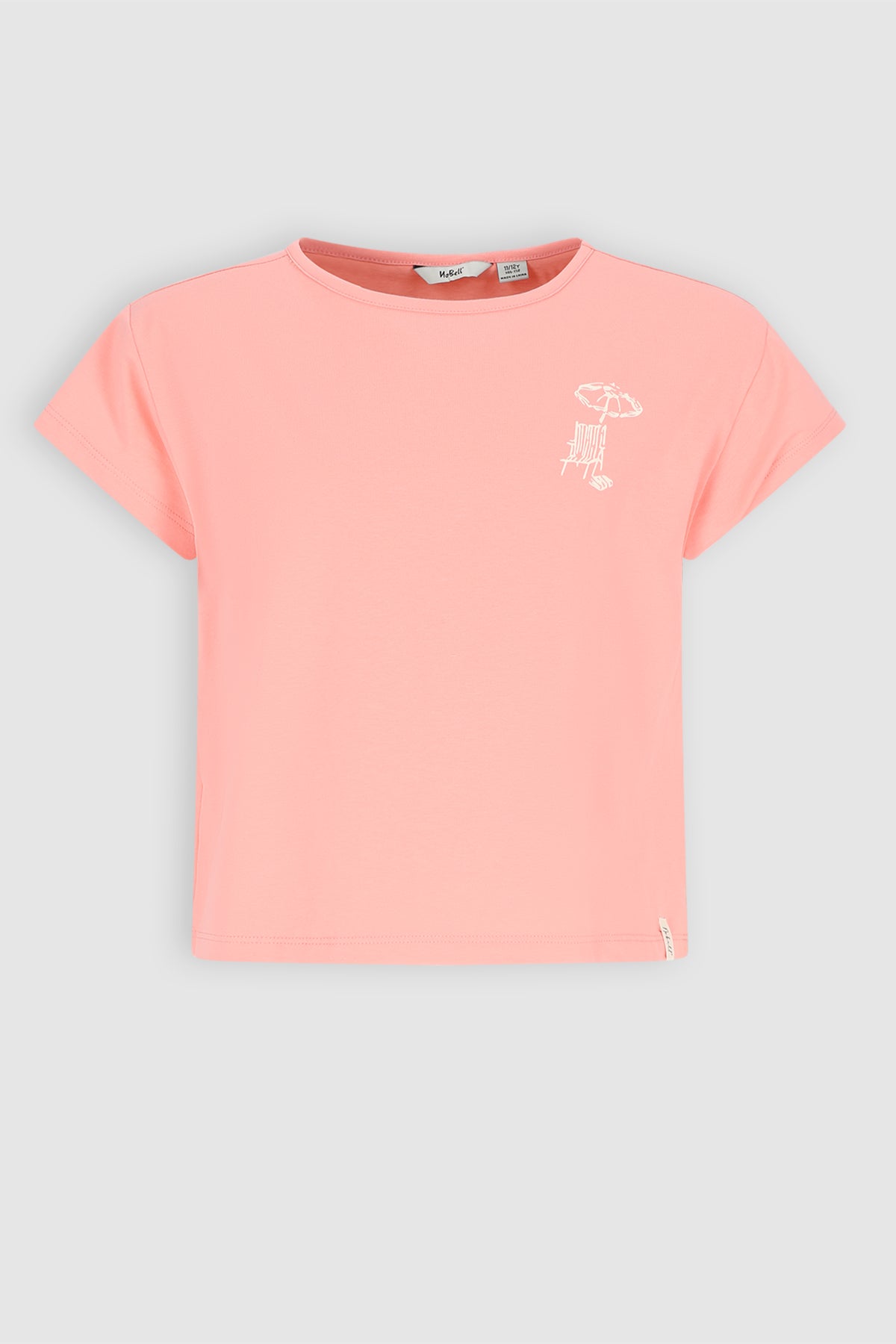 NoBell' Kase Crop T-Shirt met rugprint Roze