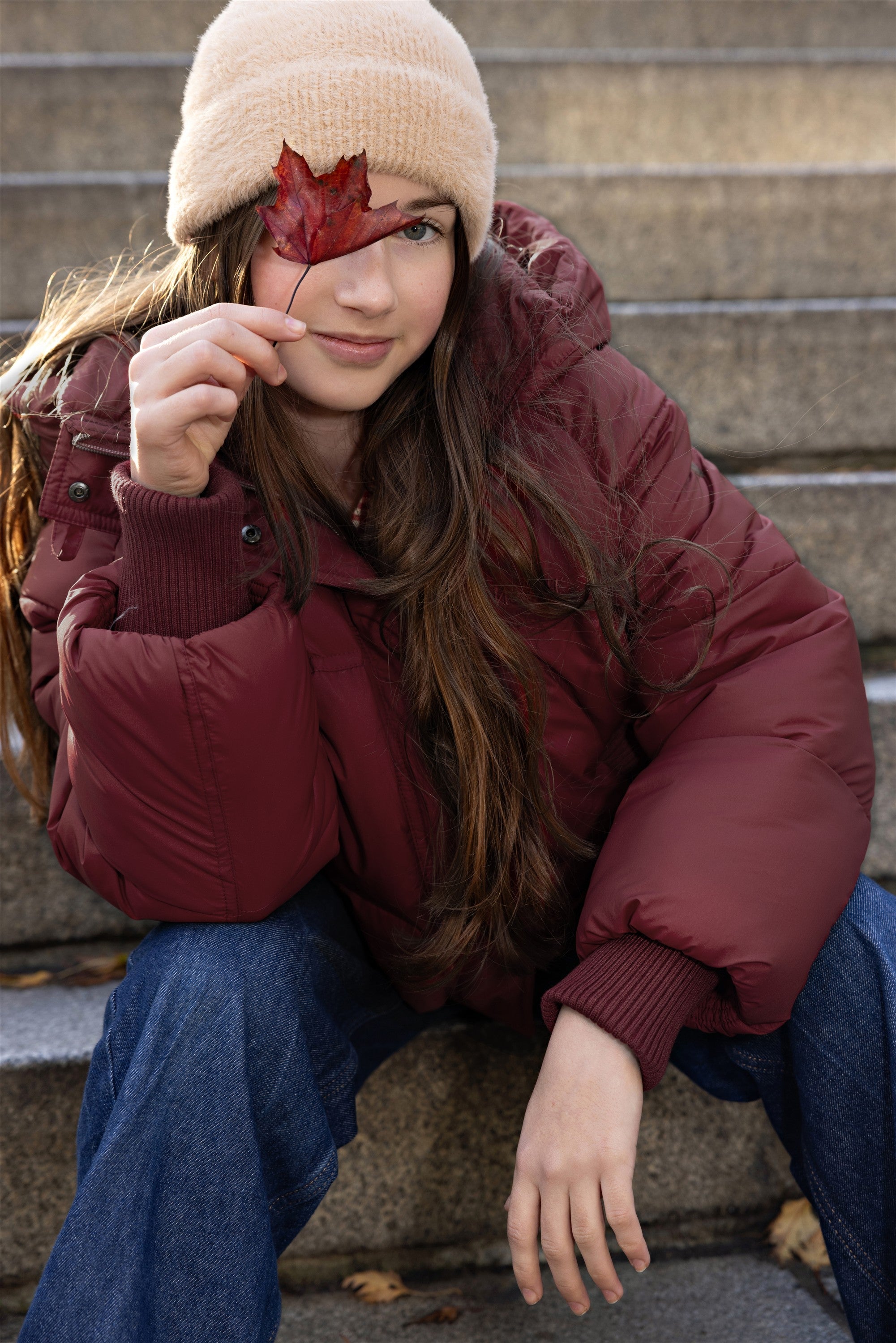 Nobell Badeau winterjas bordeaux