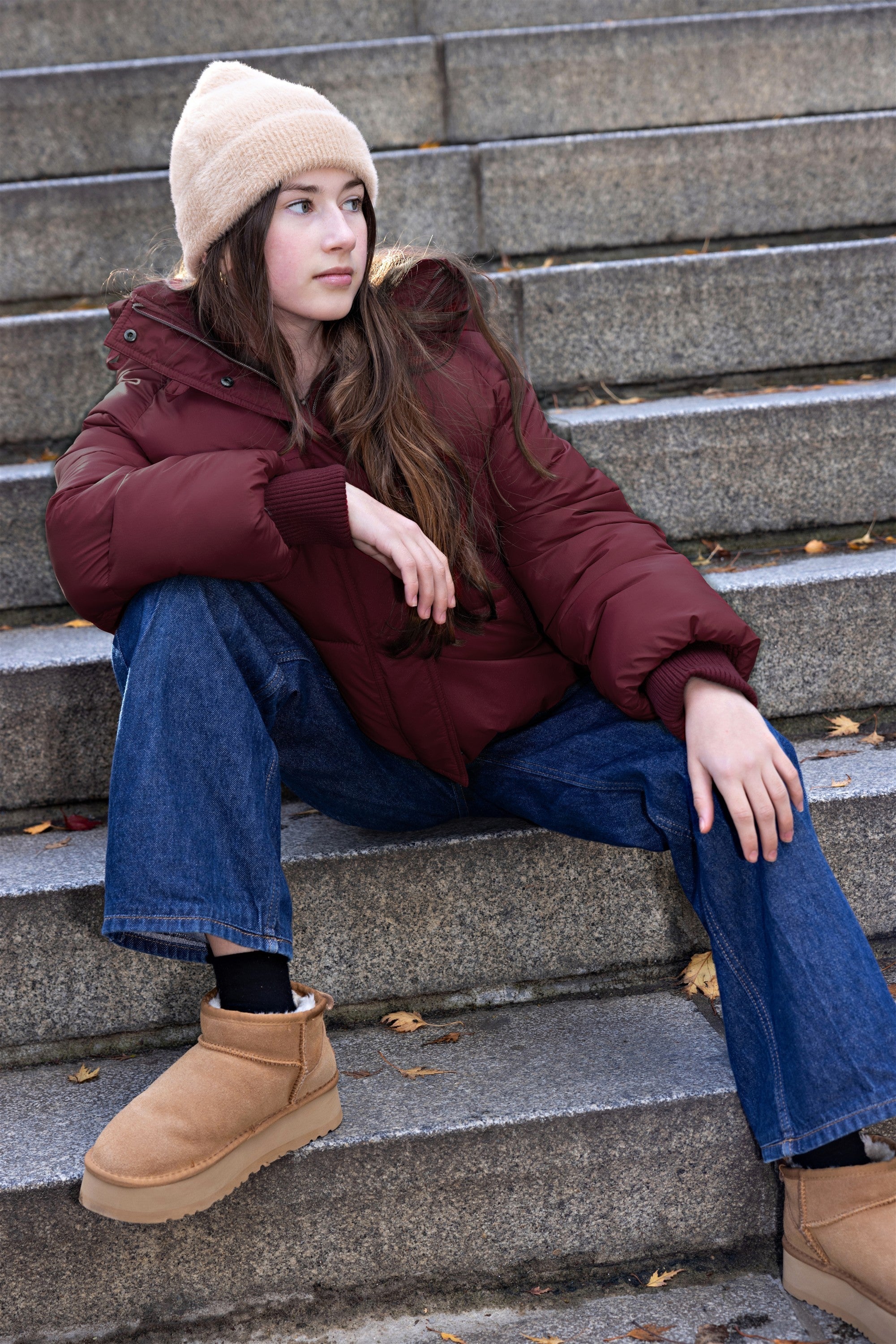 Nobell Badeau winterjas bordeaux