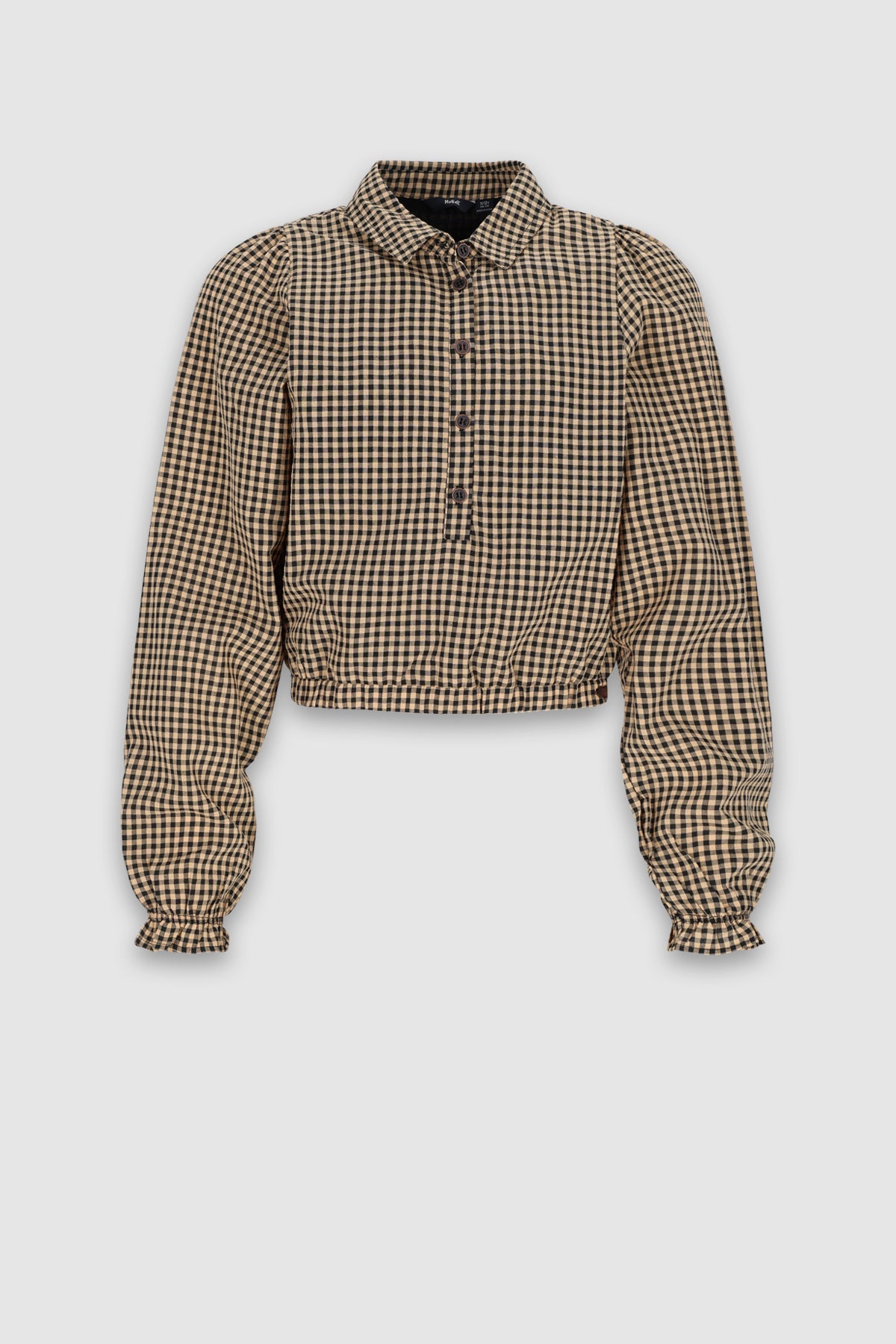 NoBell' Tikky Geruiten Blouse Zwart