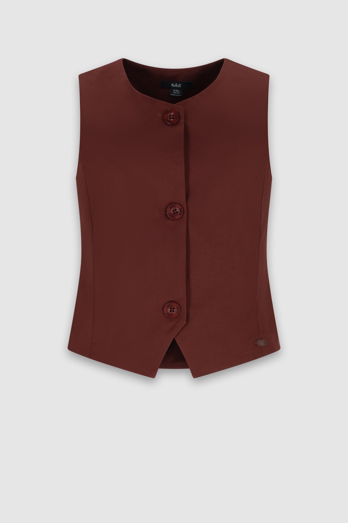 NoBell' Tops Twill Gilet Donkerbruin