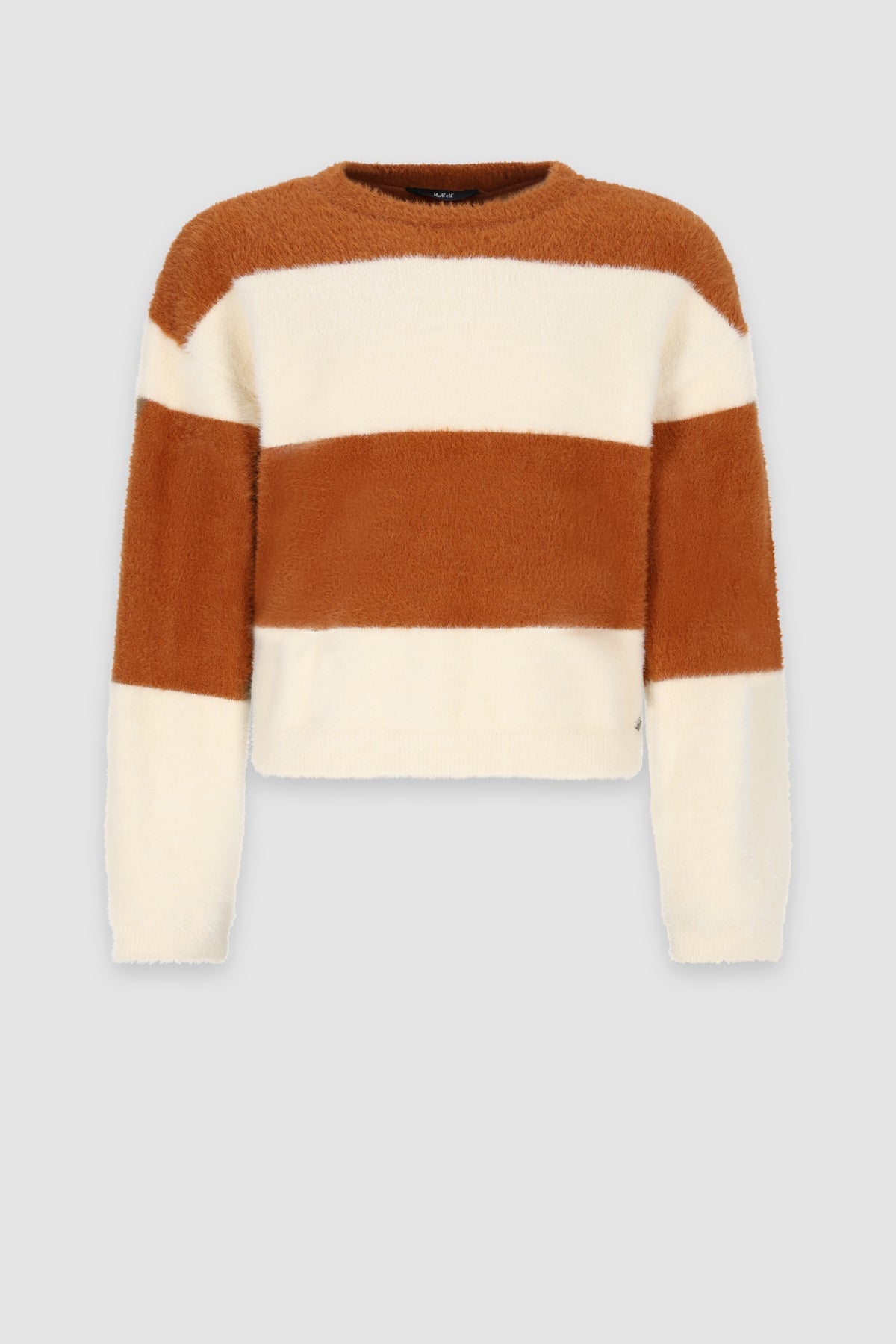 NoBell' Kate Colorblock Gebreide Sweater Bruin